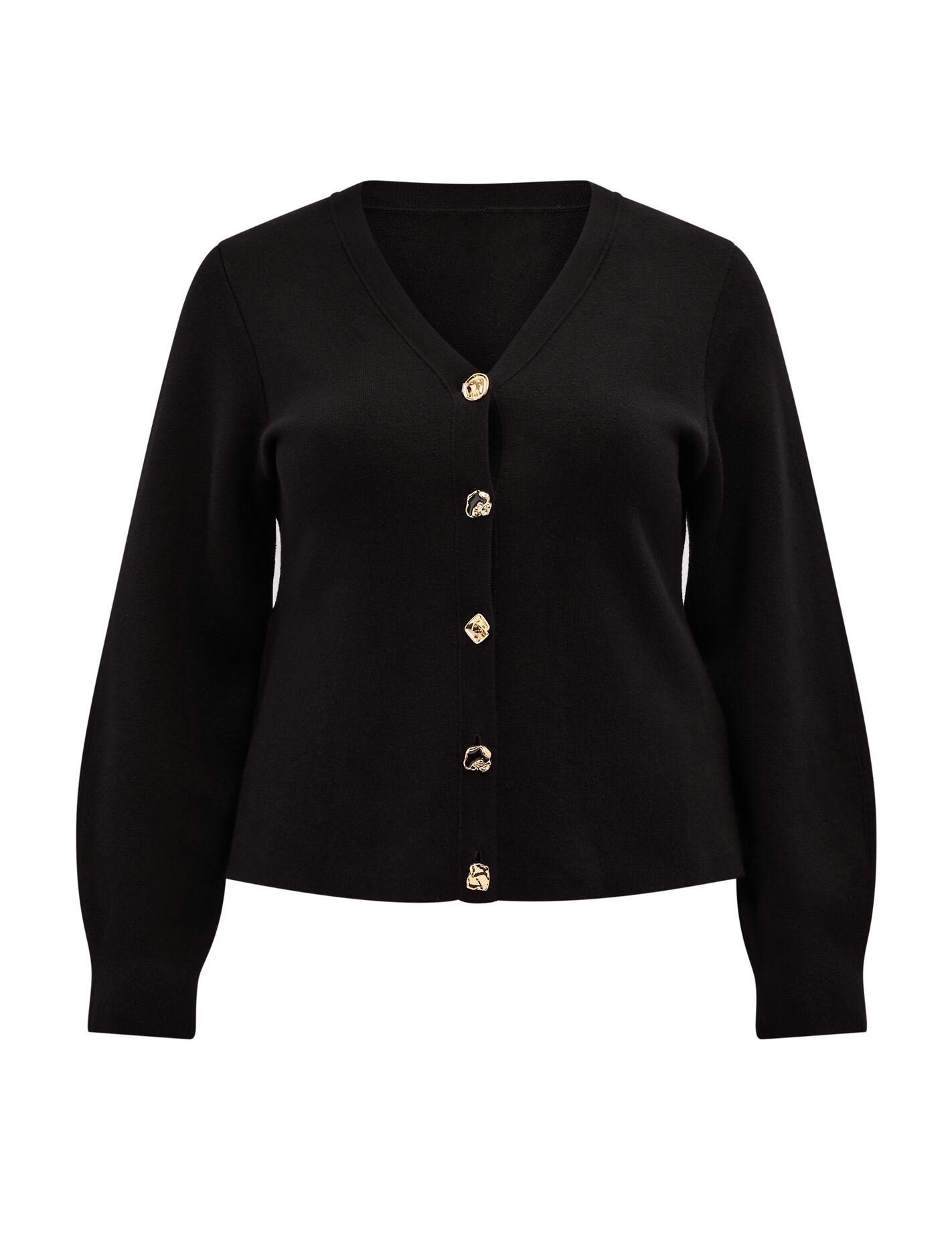 Arianna Curve Sculpted Cardigan Black_mannequin
