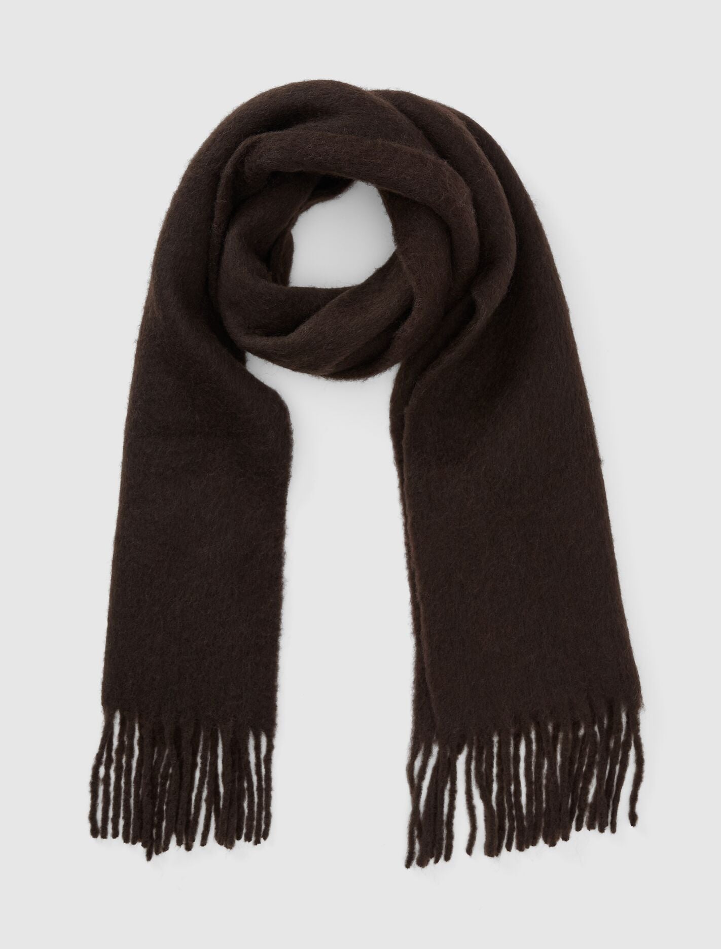 Brianna Brushed Scarf Chocolate_mannequin