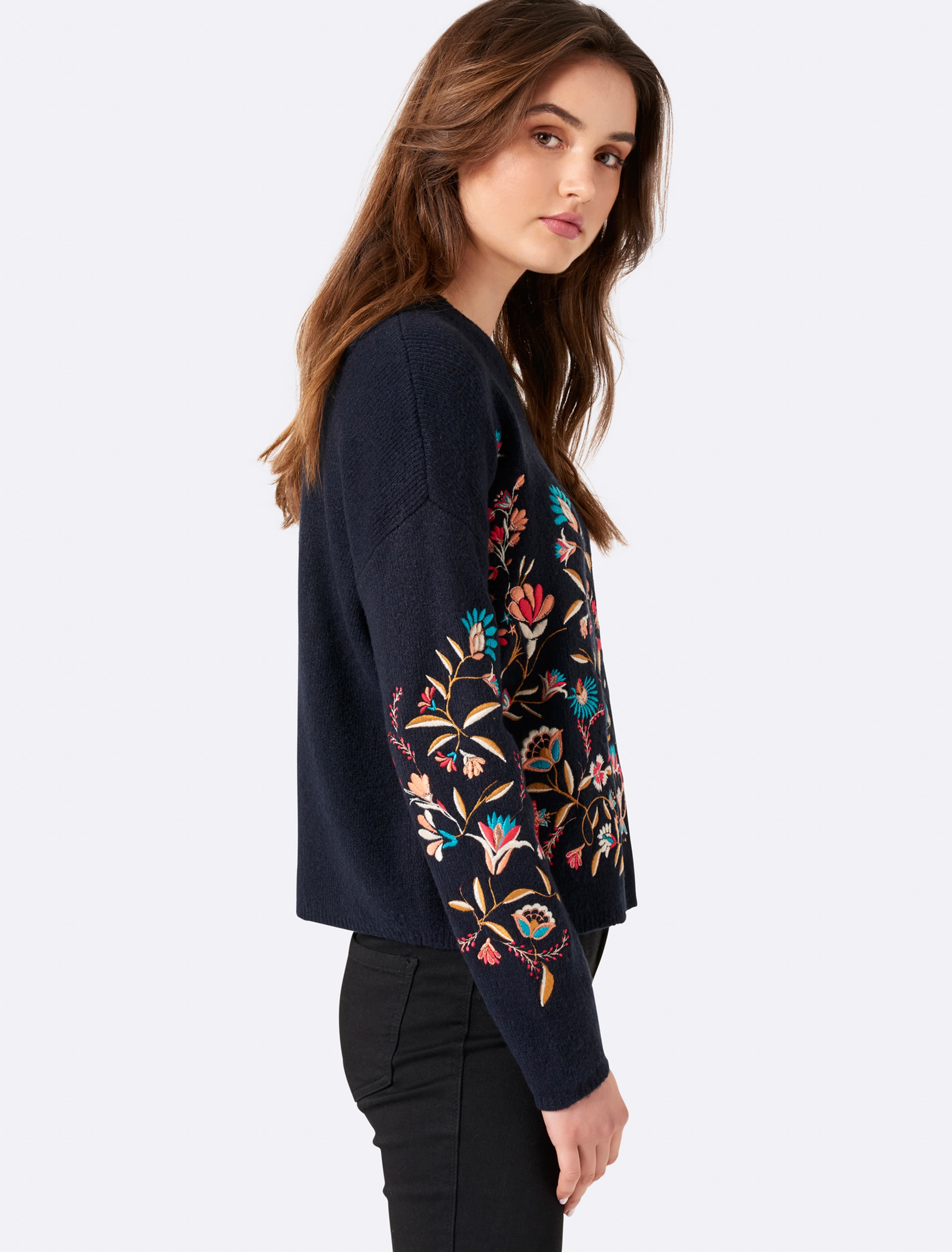 Bronte Embroidered Jumper Navy
