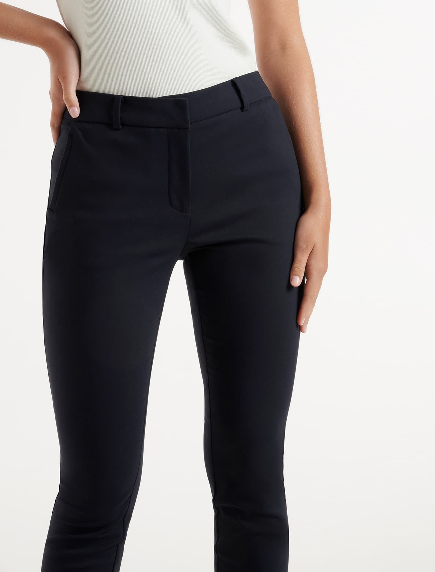 Faye Full Length Slim Pants Navy