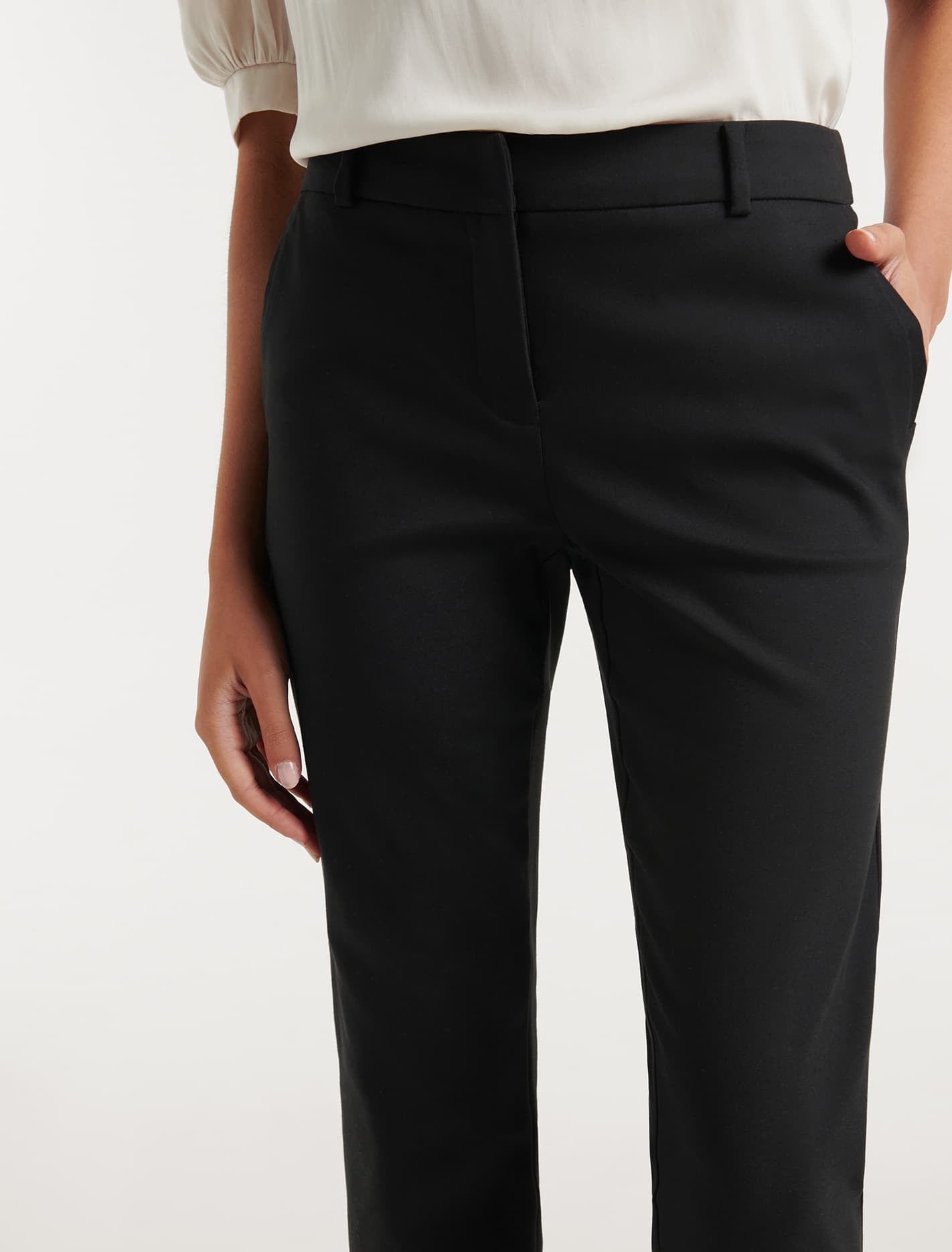 Mindy Petite 7/8 Slim Pants Black