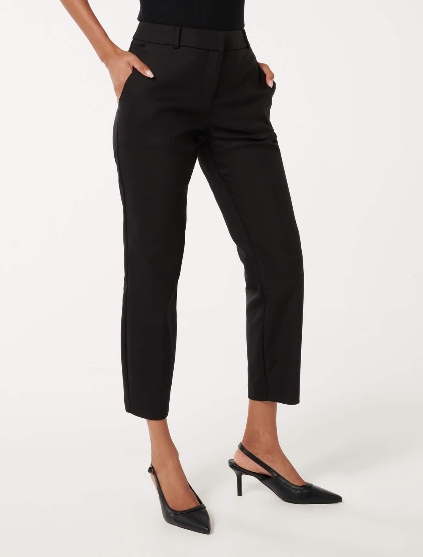 Mindy Petite 7/8 Slim Pants Black