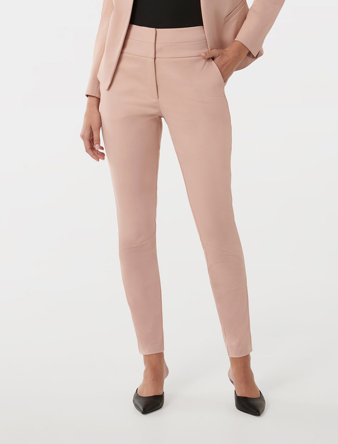 Georgia High Waist Full Length Pants Musk Suit