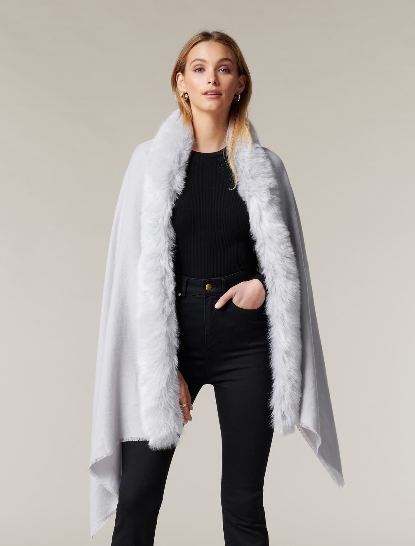 Scarlett Faux Fur Scarf Mink Grey