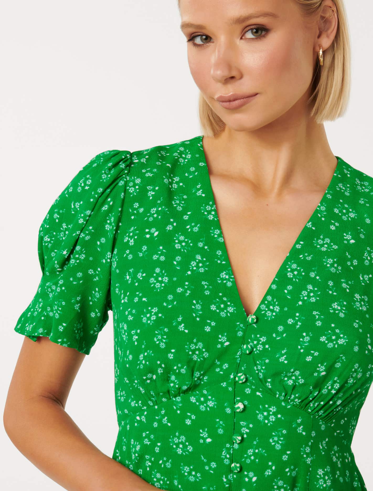Saffron Printed Mini Sun Dress Fern Flindon Ditsy