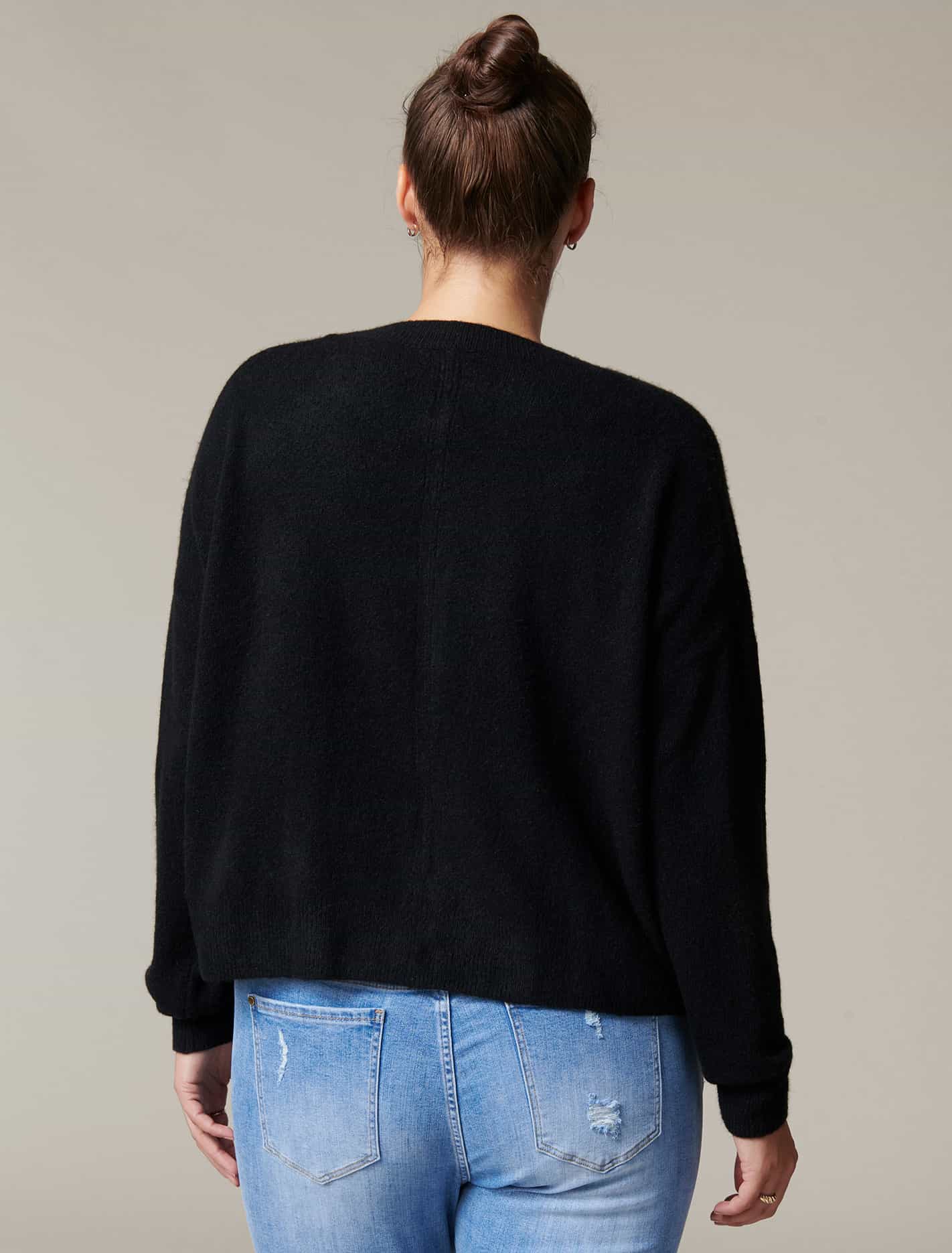 Maxine Curve Button Up Cardigan Black