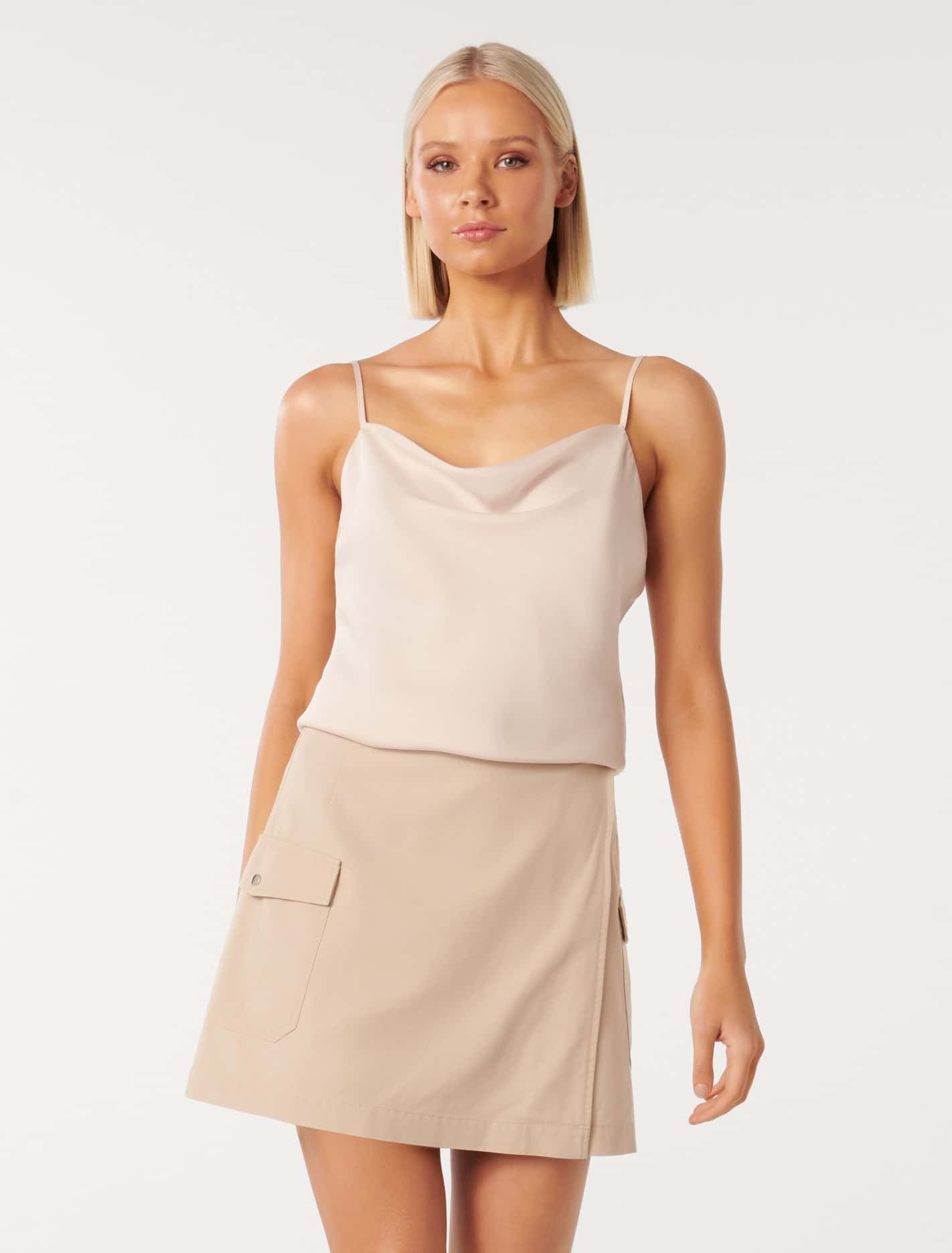 Rosalie Cowl Cami Champagne