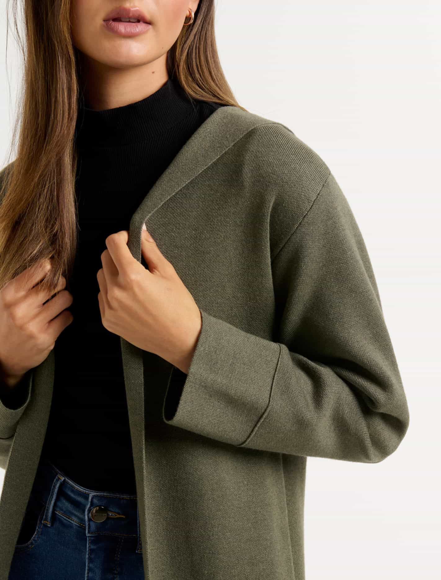 Darcy Hooded Knit Cardigan Oregano