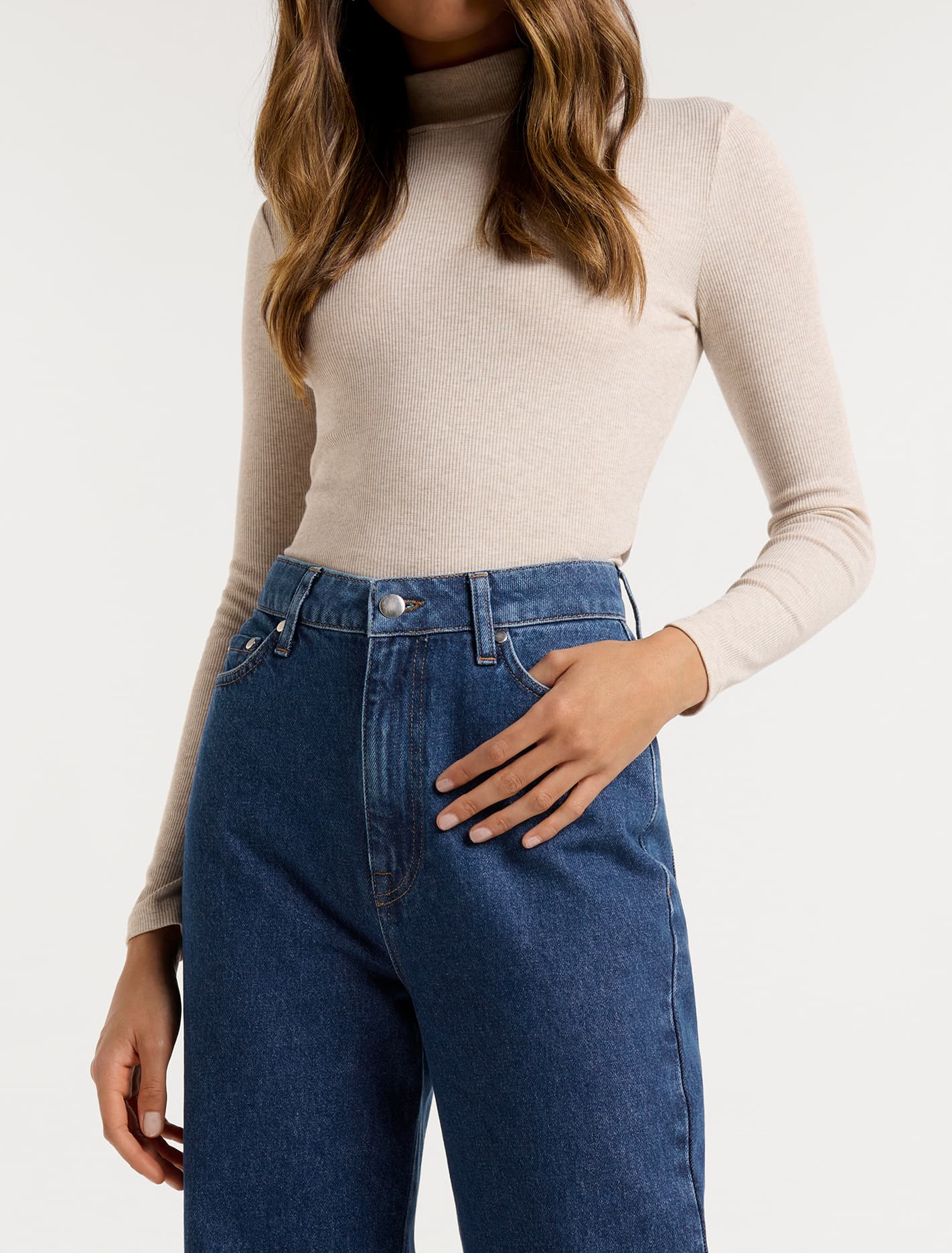 Ivy High Rise 90s Straight Jean Dark Wash