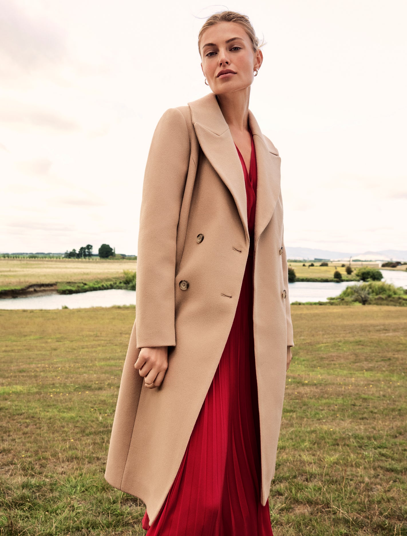 Rosie Double Breasted Coat Camel