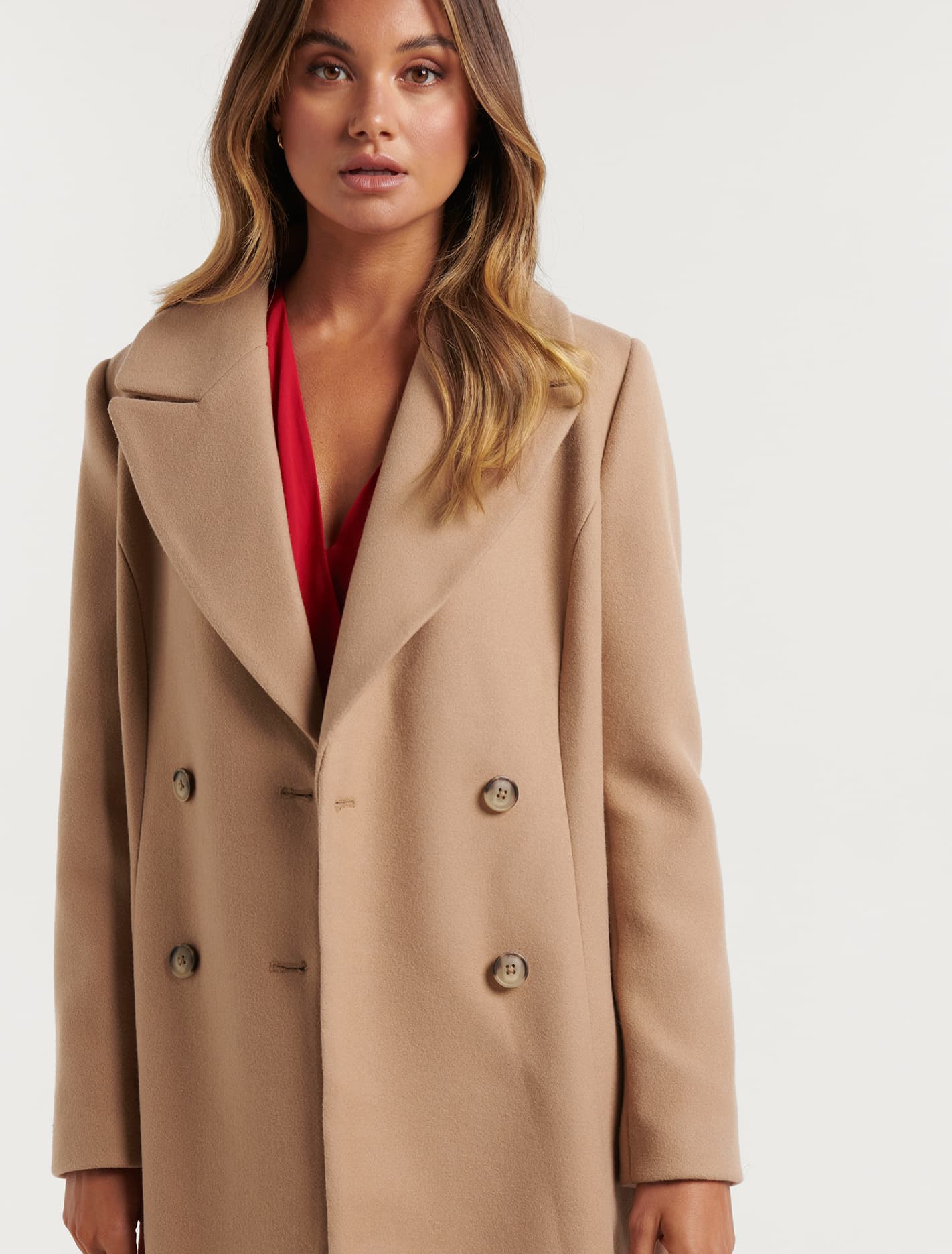 Rosie Double Breasted Coat Camel