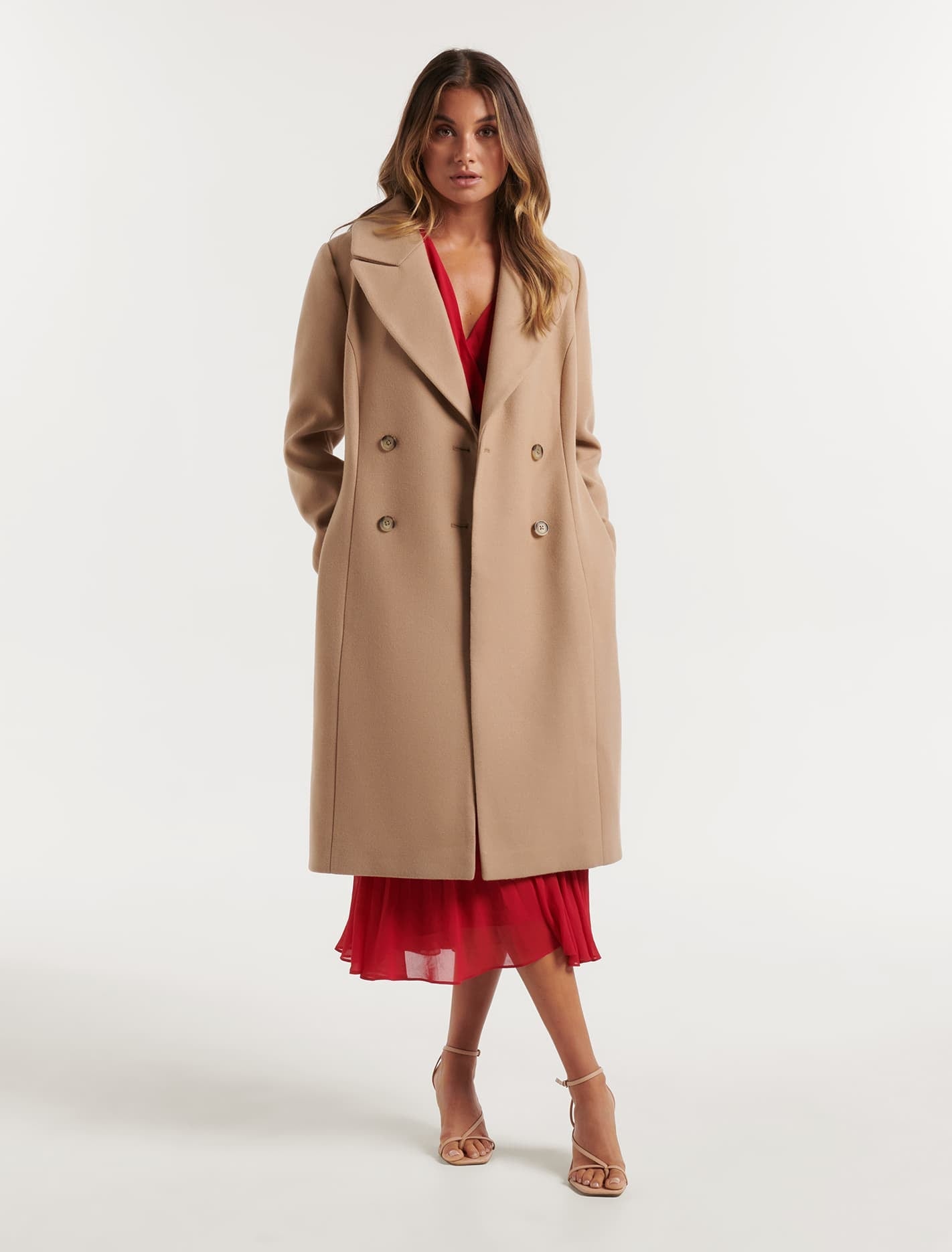 Rosie Double Breasted Coat Camel
