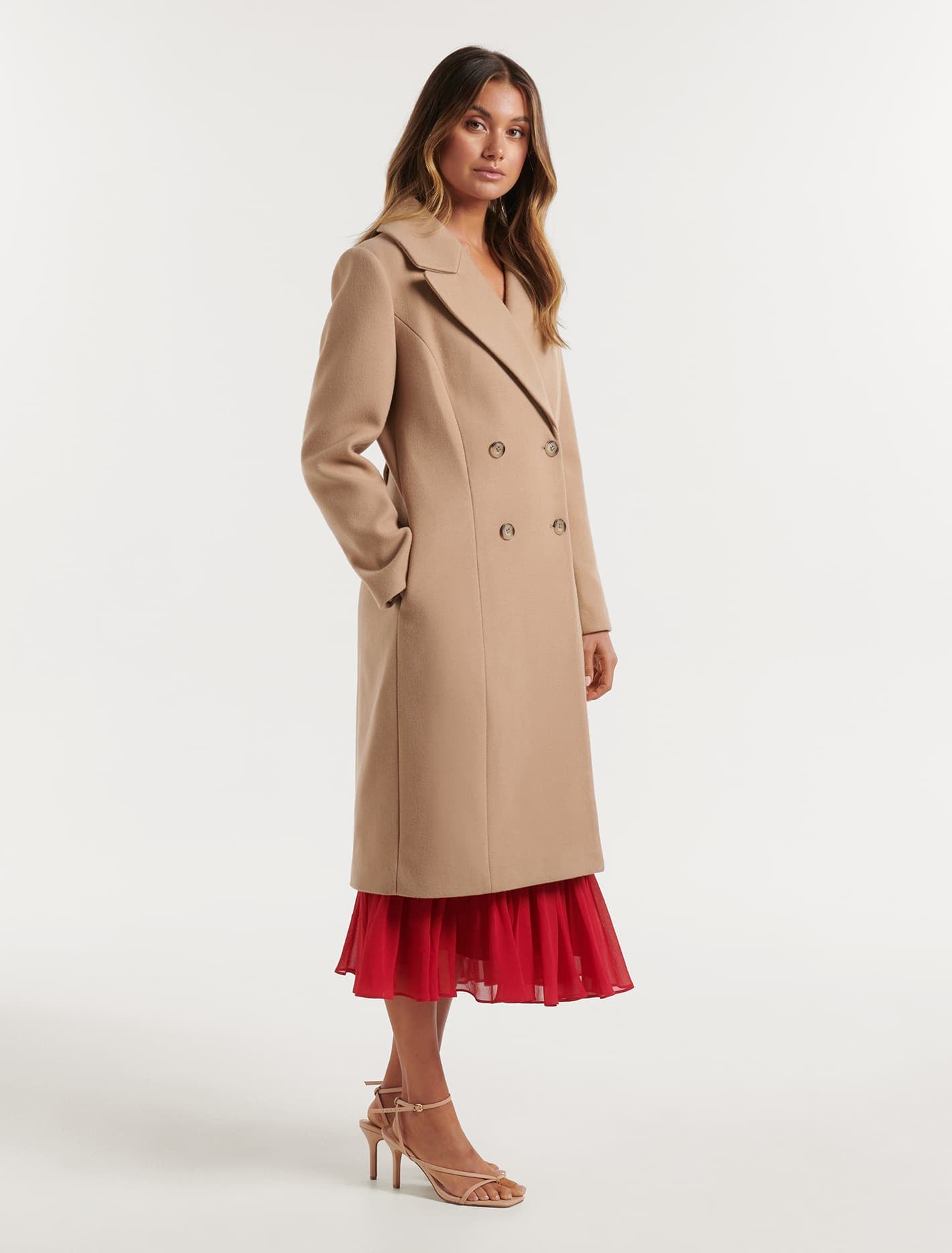 Rosie Double Breasted Coat Camel
