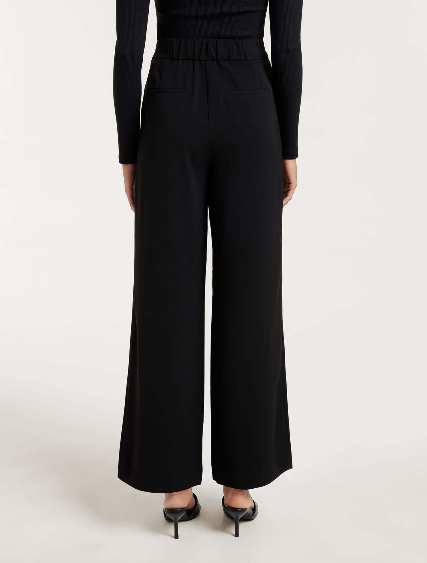 Nylah Petite Wide Leg Pants Black