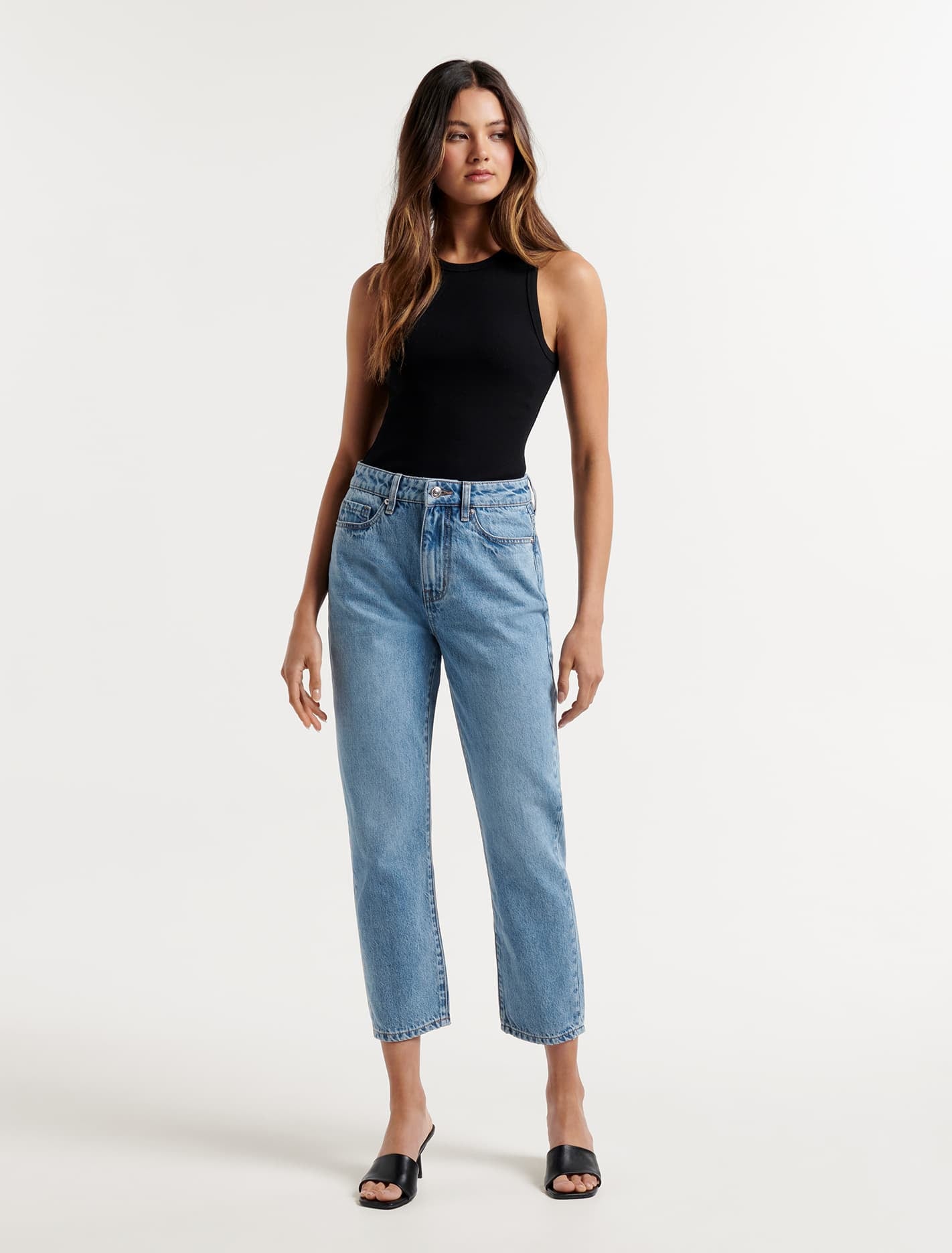 Asha Slim Jean Mid Wash