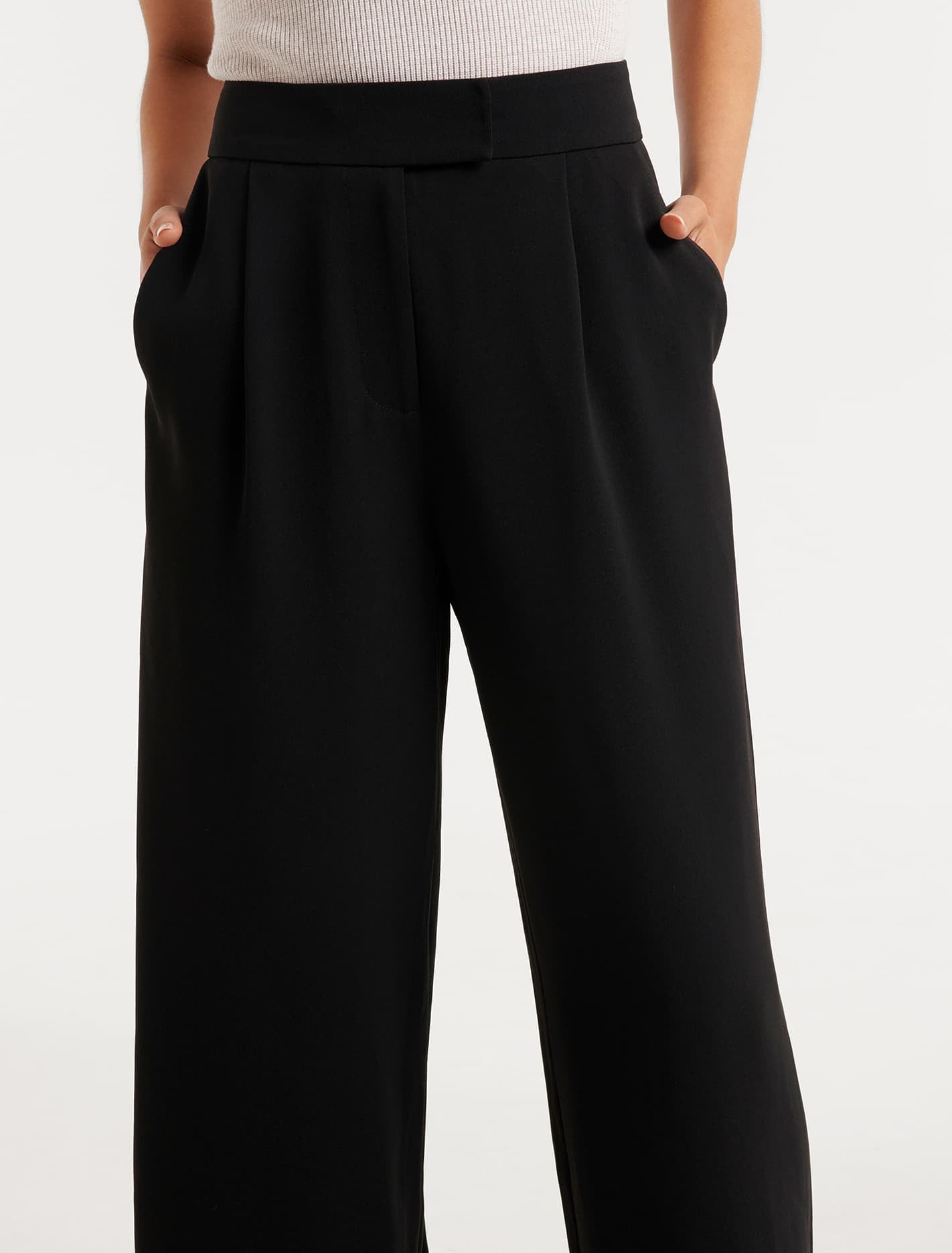 Nylah Petite Wide Leg Pants Black