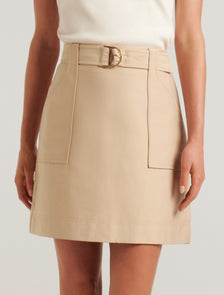 Maria D-Ring Mini Skirt Stone