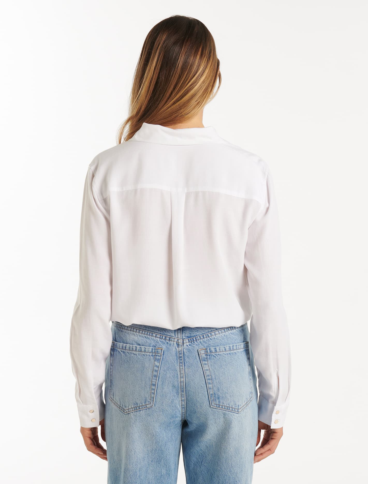 Lara Denim Shirt White