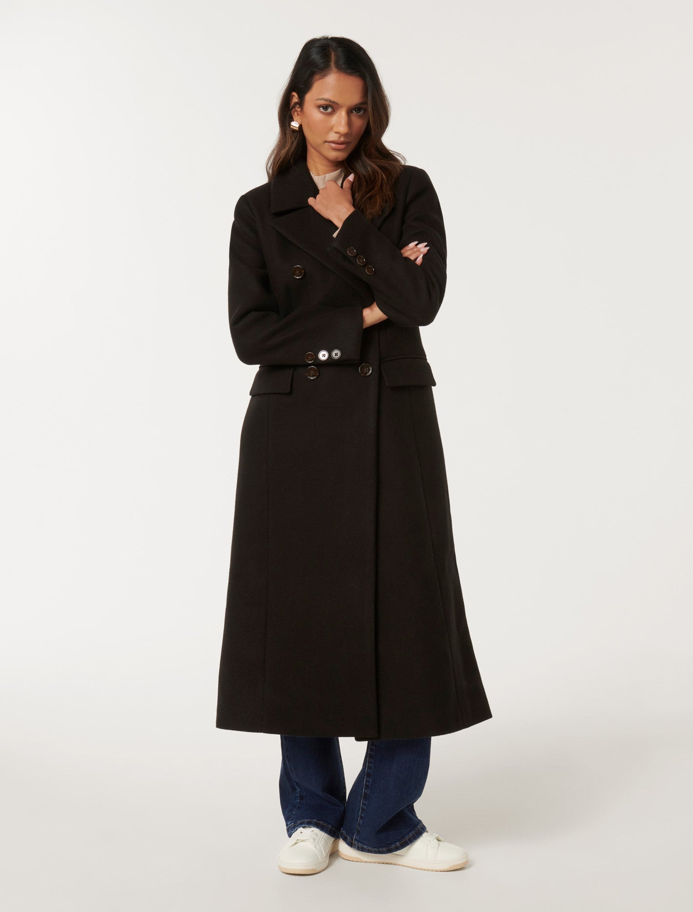 Hannah Petite Maxi Coat Black