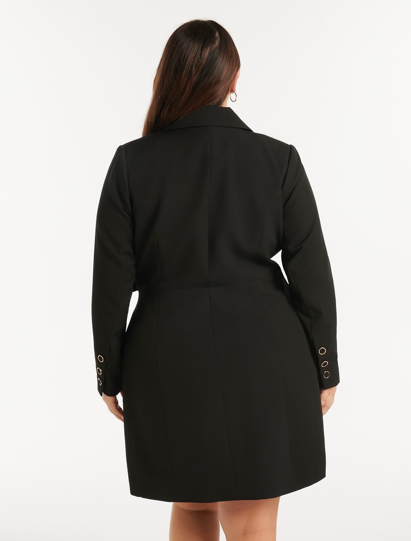 Kate Curve Wrap Blazer Dress Black
