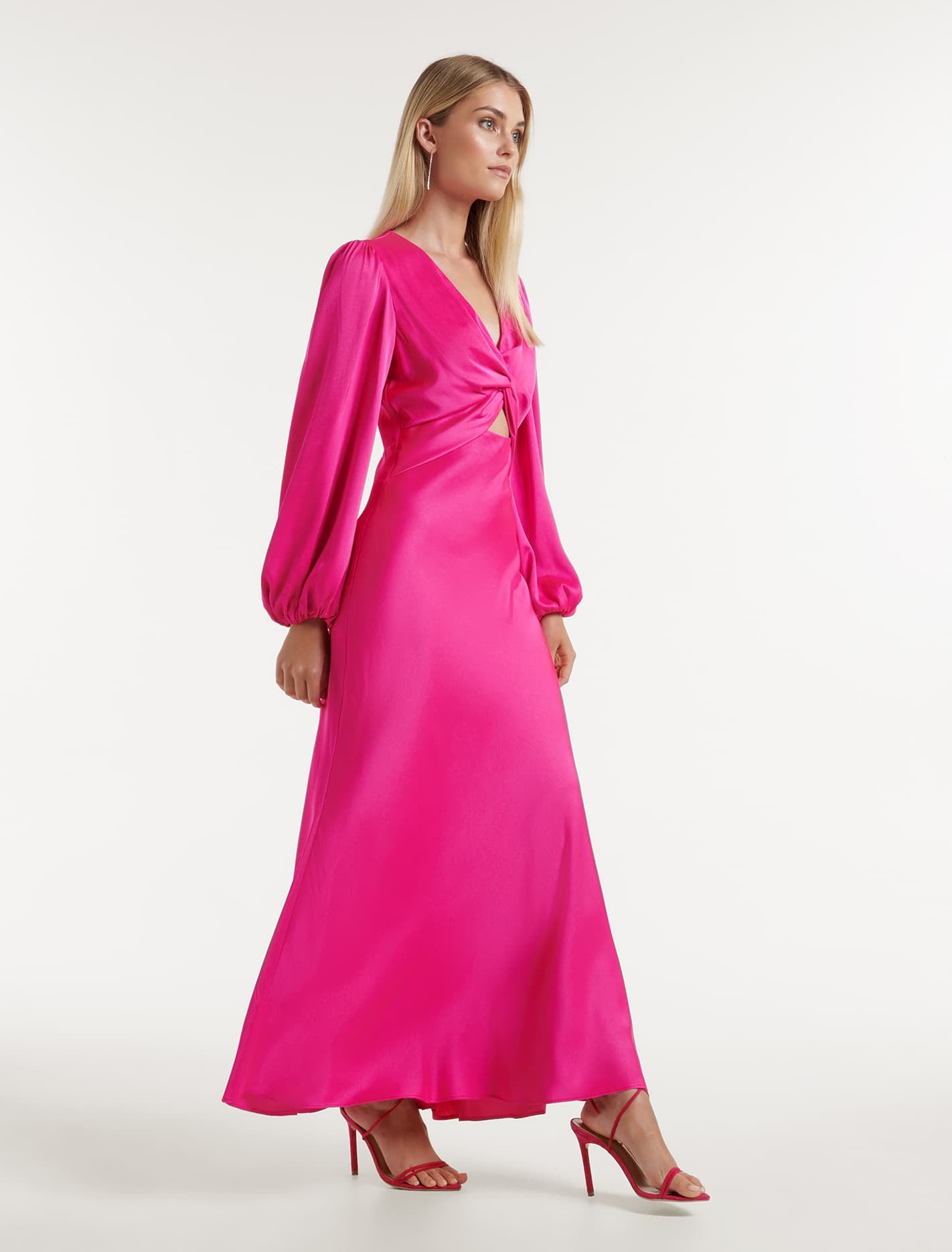 Wren Long Sleeve Twist Maxi Valley Pink