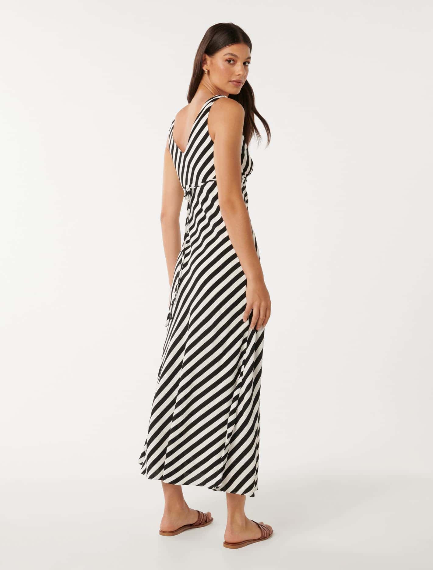 Lorna Sleeveless Casa Midi Walker Stripe