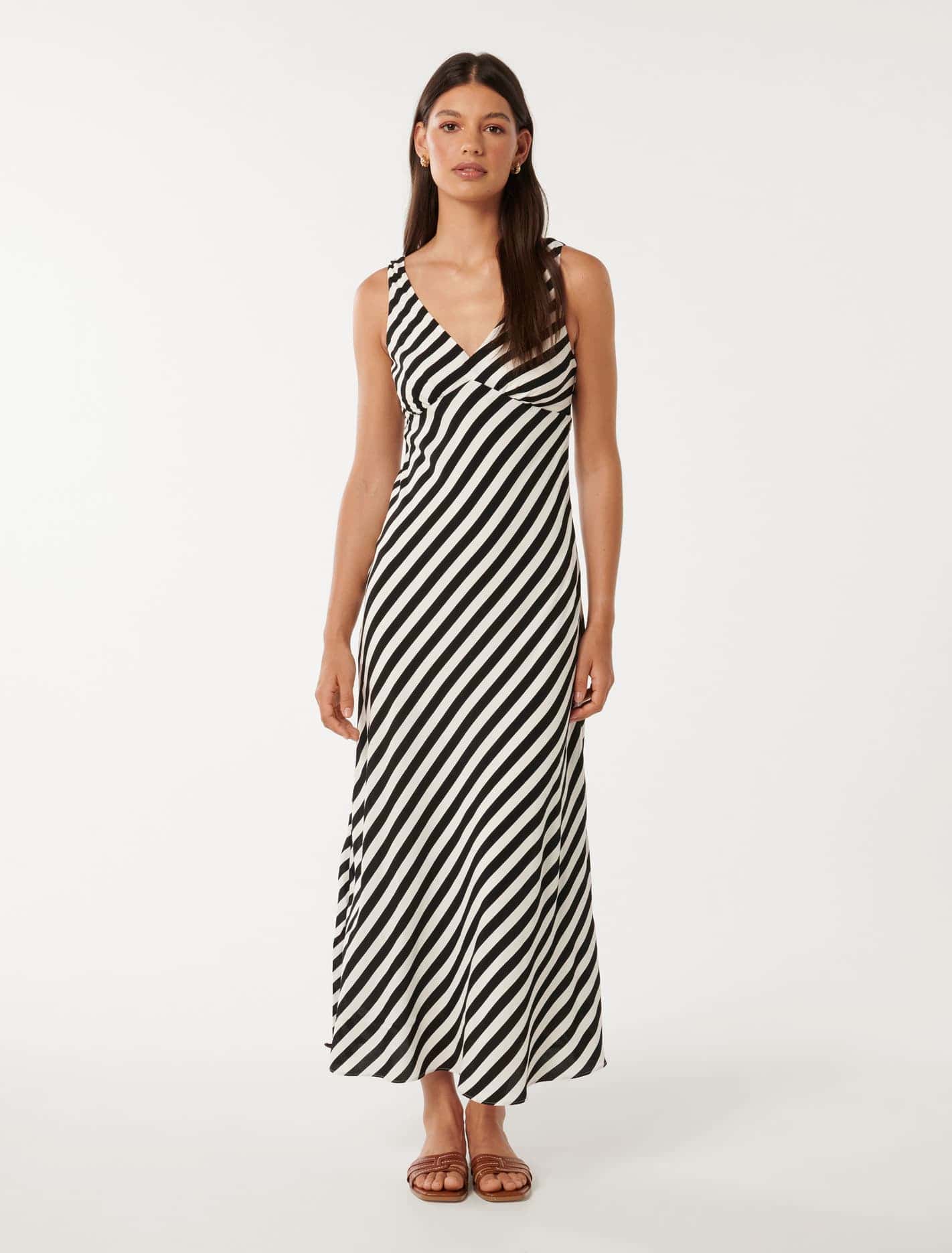Lorna Sleeveless Casa Midi Walker Stripe