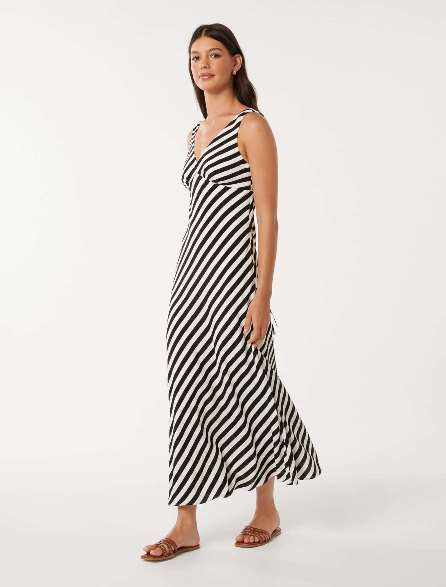 Lorna Sleeveless Casa Midi Walker Stripe
