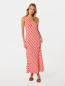 Lorna Sleeveless Casa Midi Red Walker Stripe