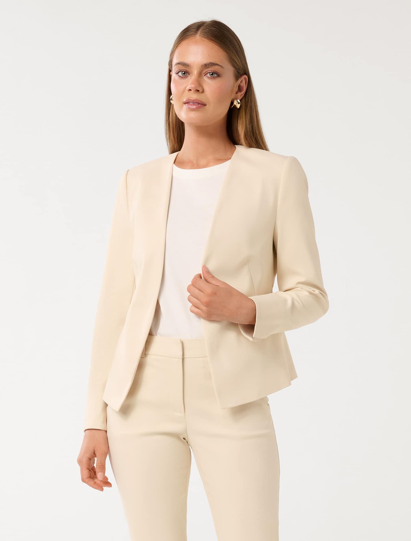 Alyssa Fitted Blazer Vanilla Suit