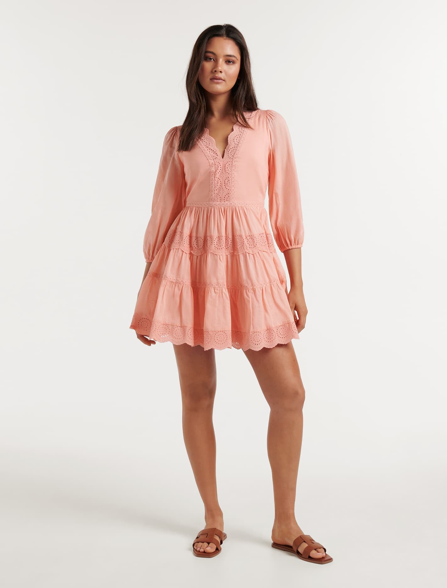 Pippy Trim Detail Mini Pink Cotton