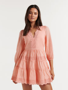 Pippy Trim Detail Mini Pink Cotton