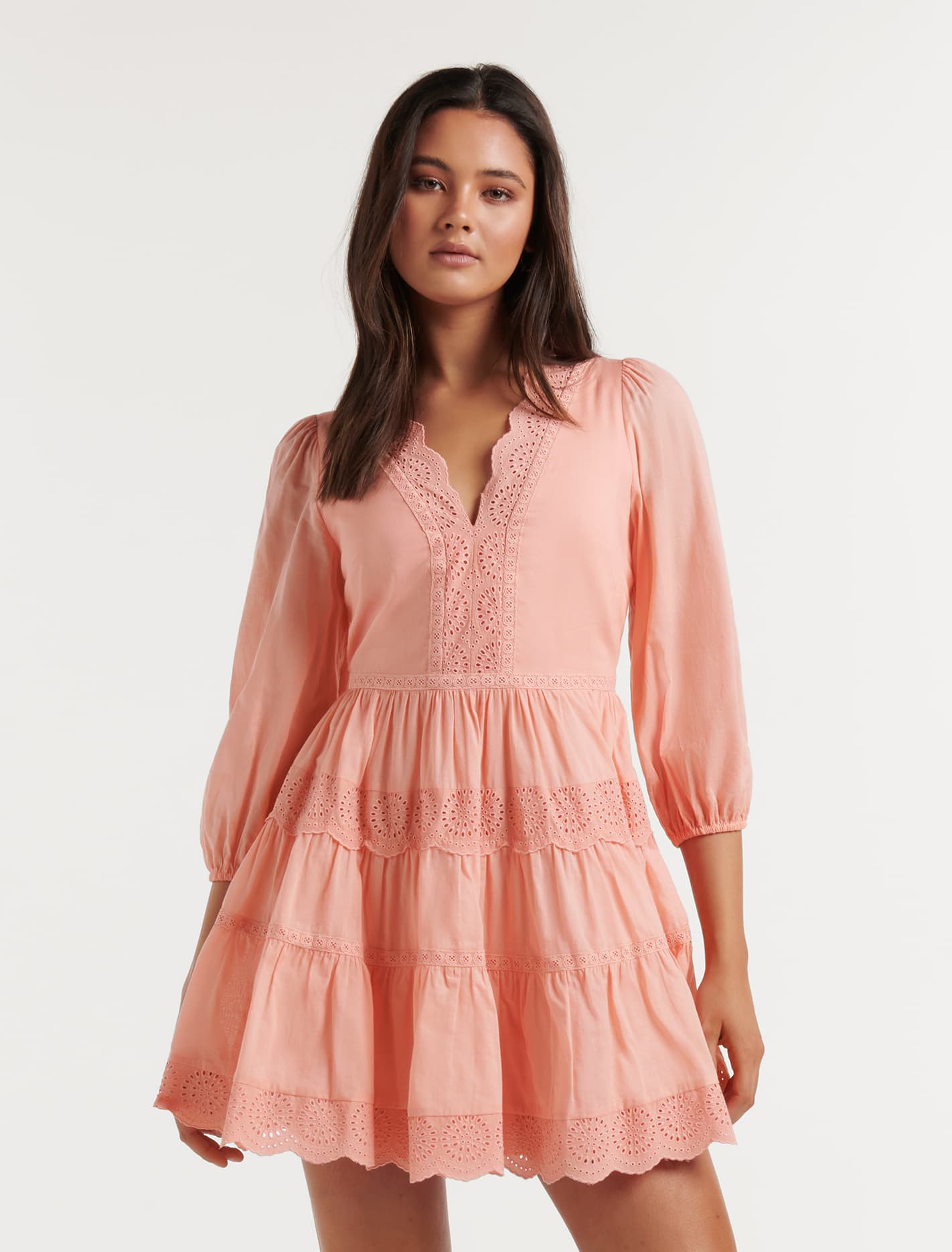 Pippy Trim Detail Mini Pink Cotton