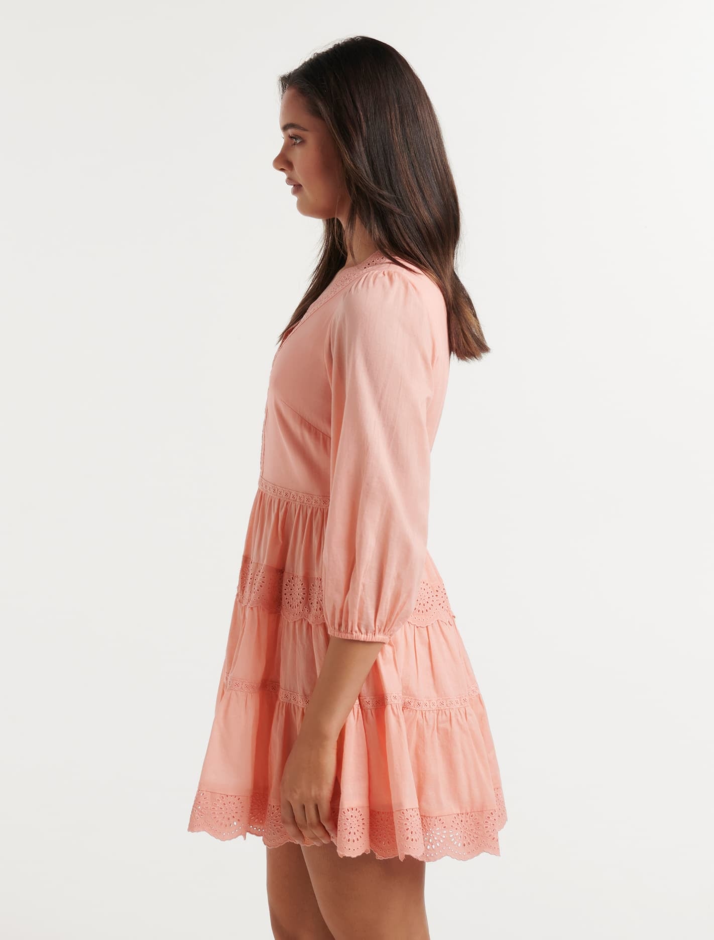 Pippy Trim Detail Mini Pink Cotton