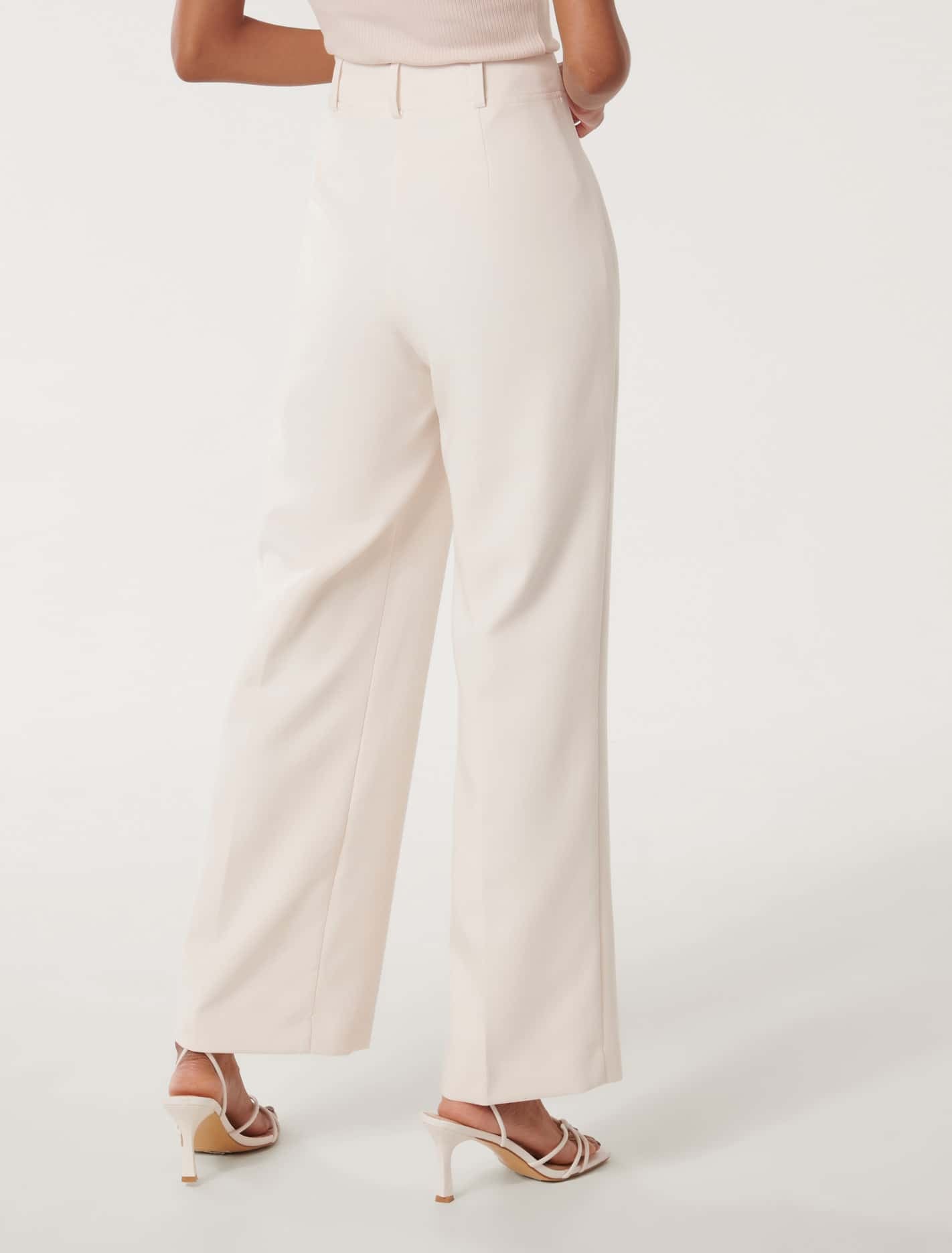 Emmie Petite Straight Leg Pant Cream Suit