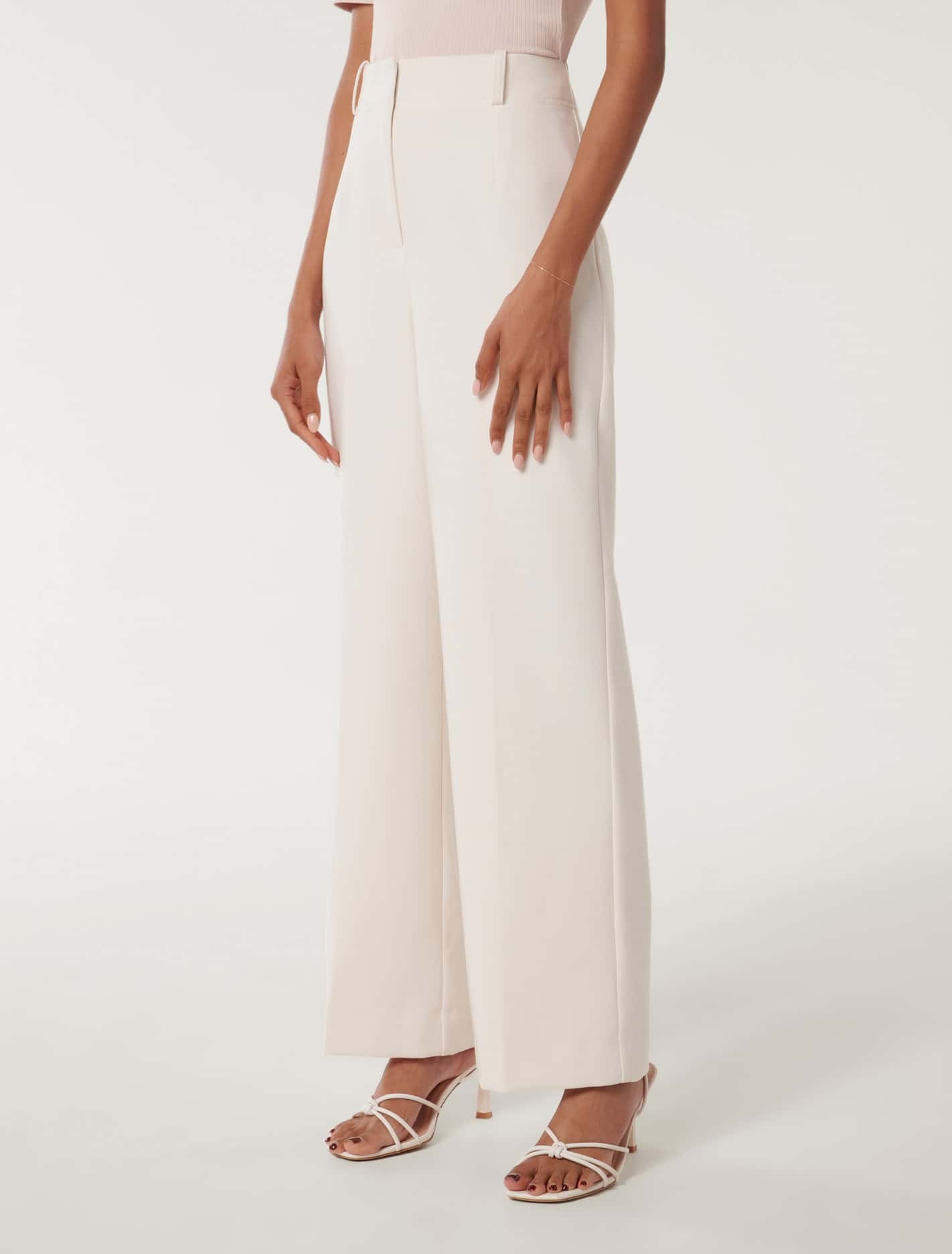 Emmie Petite Straight Leg Pant Cream Suit