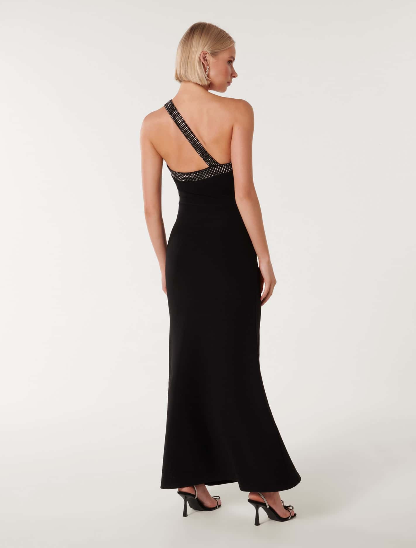 Zora Stud Detail Gown Black