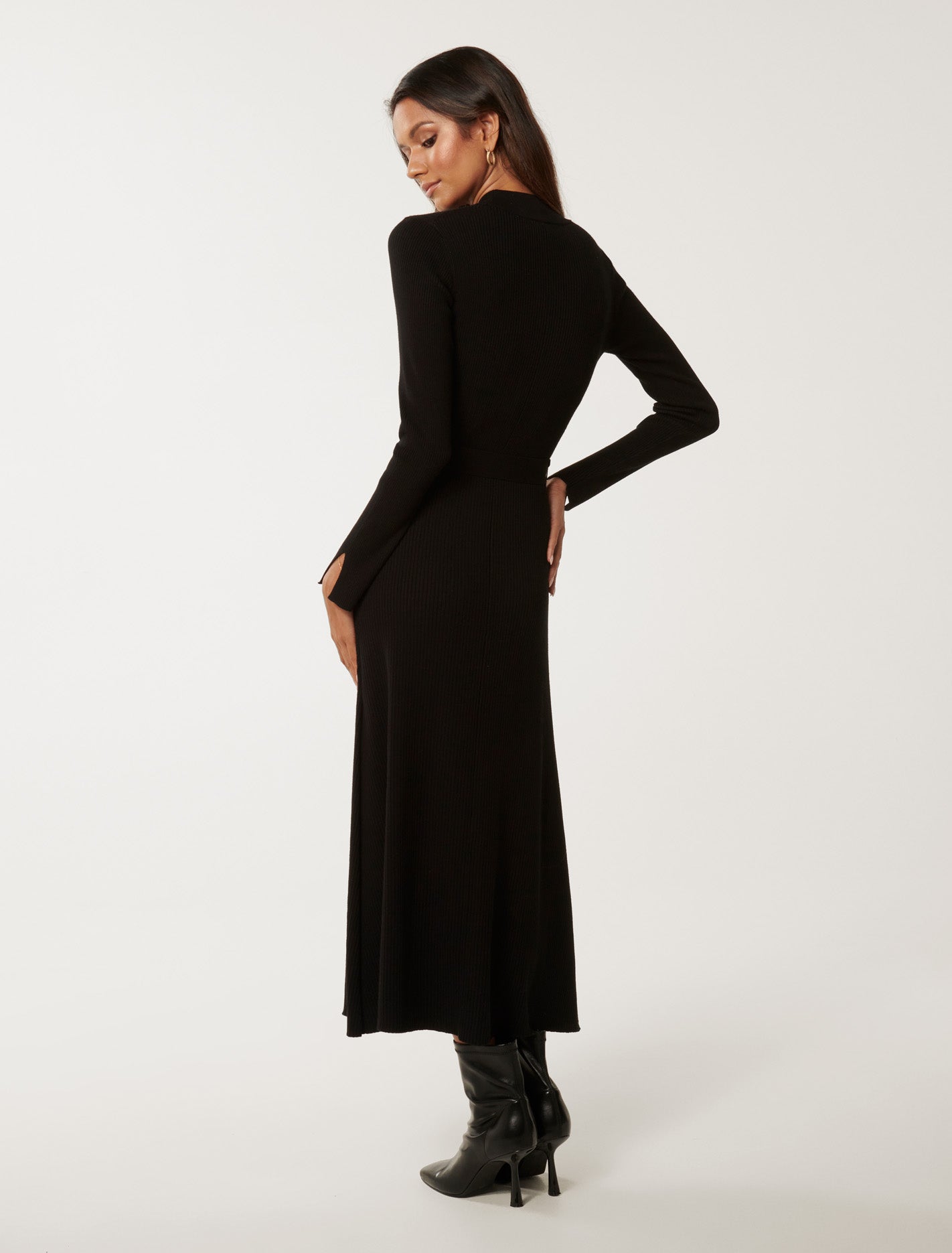 Savannah Petite Knit Dress Black