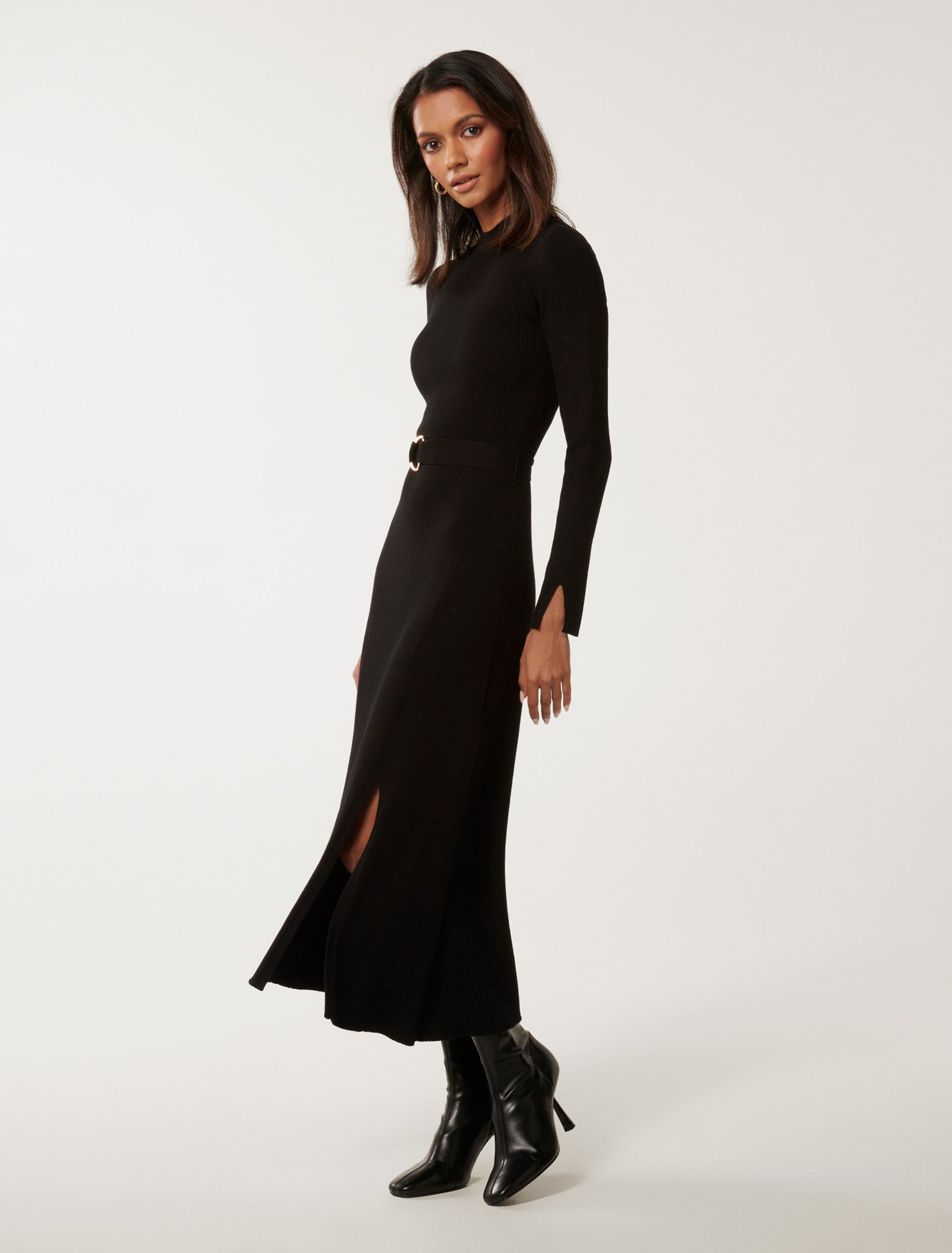 Savannah Petite Knit Dress Black