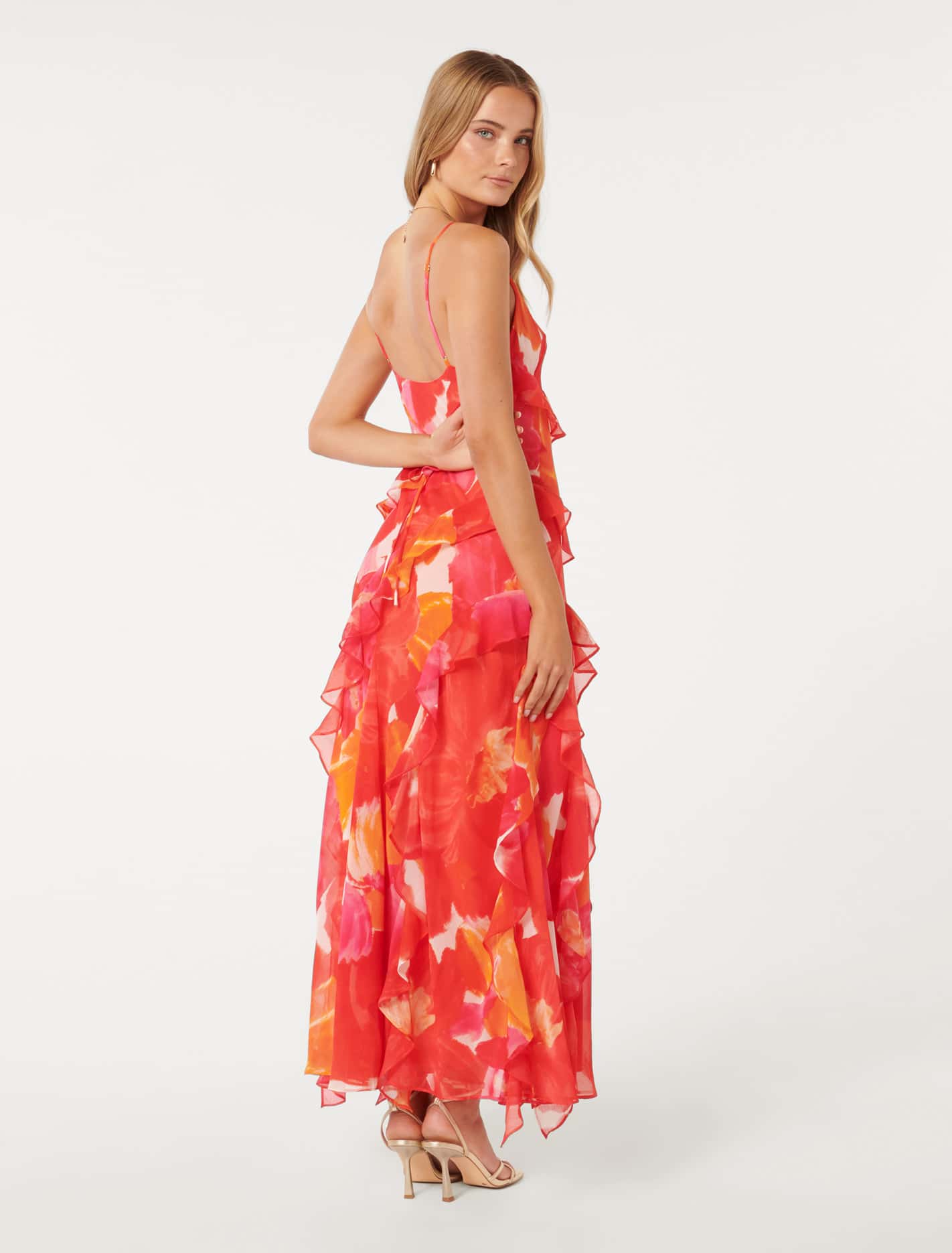Poppy Ruffle Gown Parker Floral