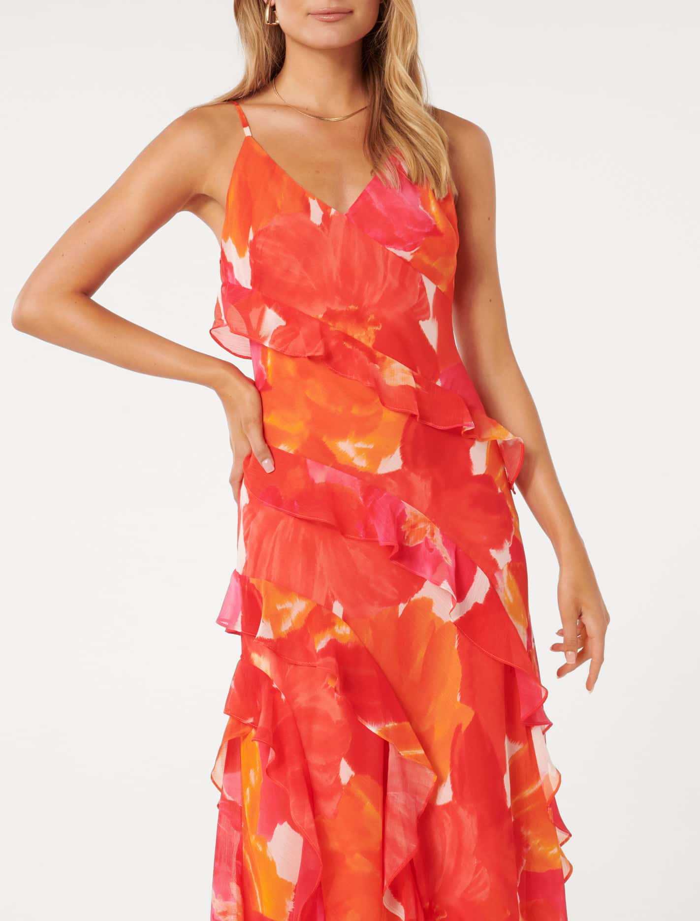 Poppy Ruffle Gown Parker Floral