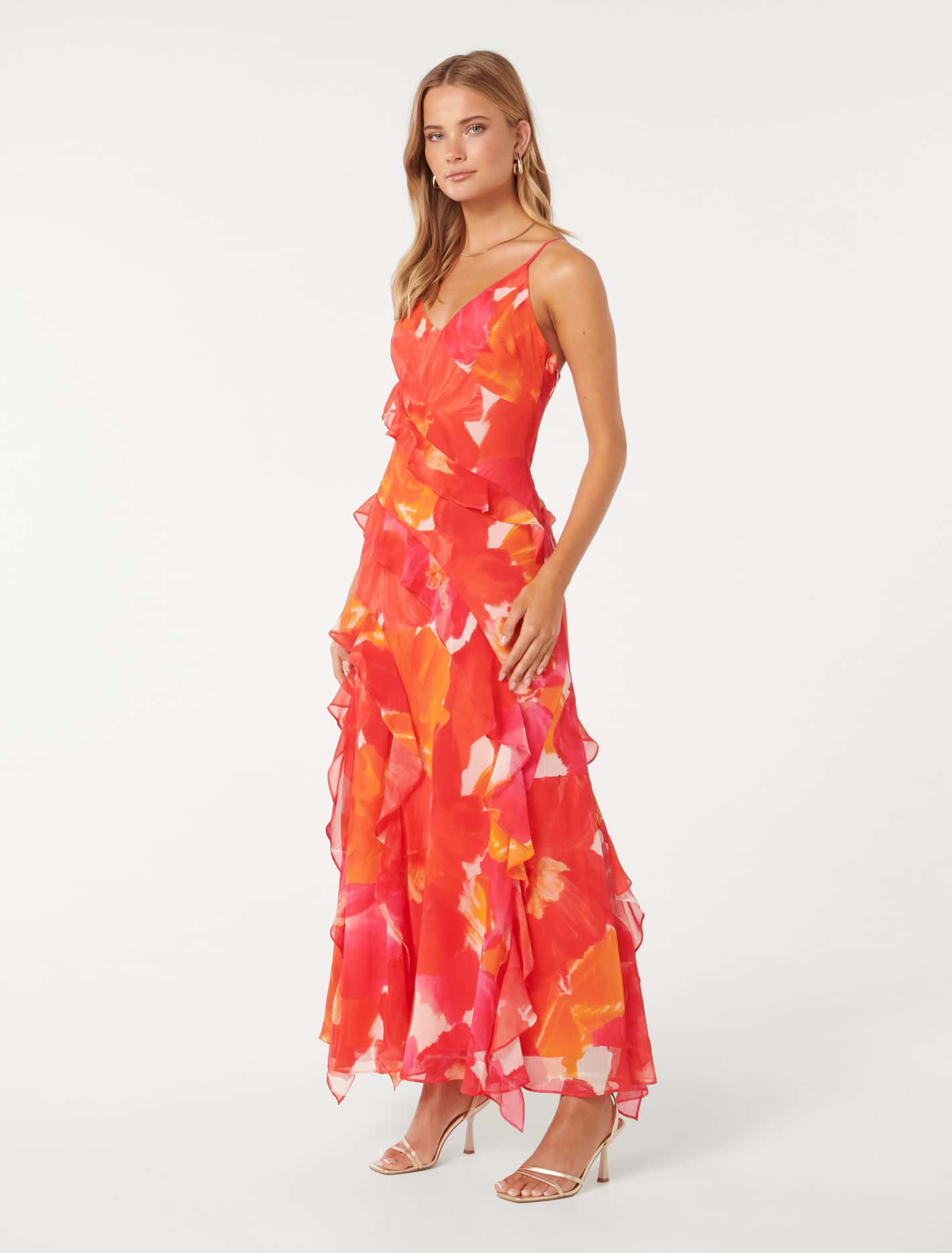 Poppy Ruffle Gown Parker Floral
