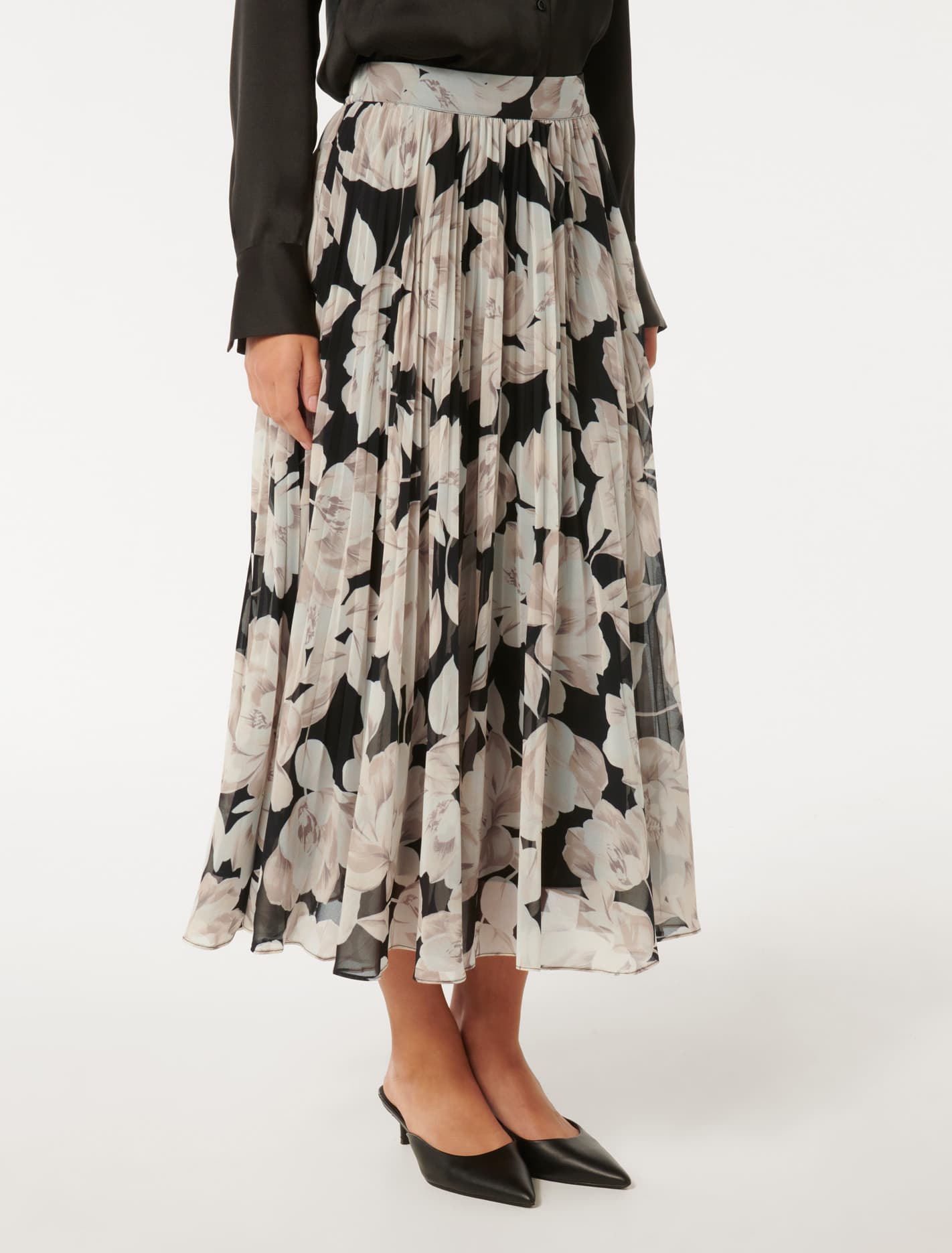 Aurora Pleated Skirt Light Wright Floral