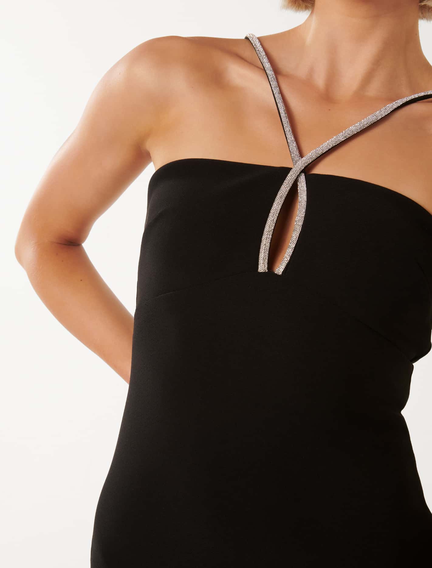 Jennifer Diamante Bodycon Dress Black