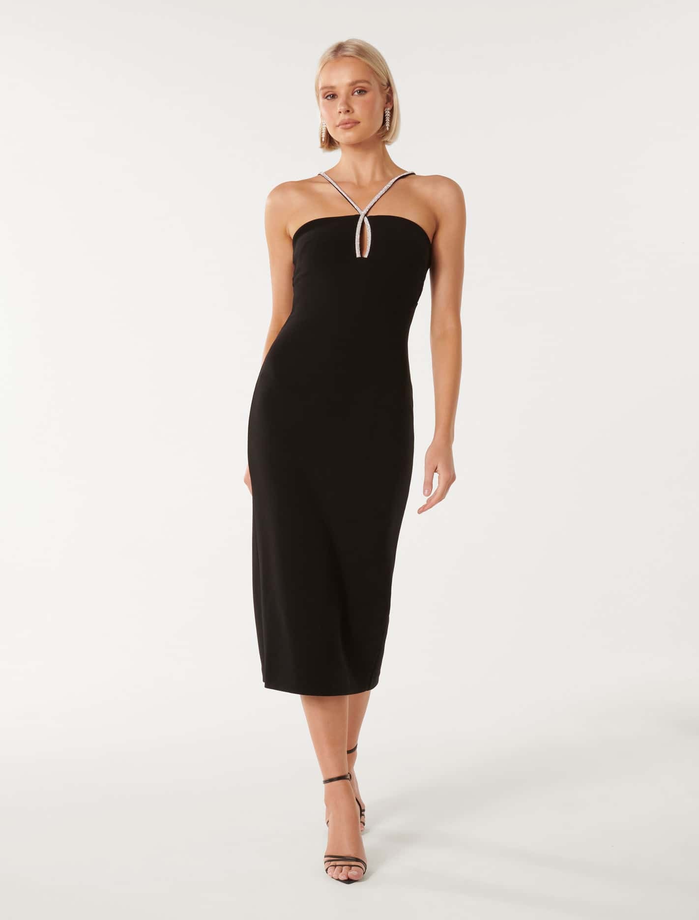 Jennifer Diamante Bodycon Dress Black