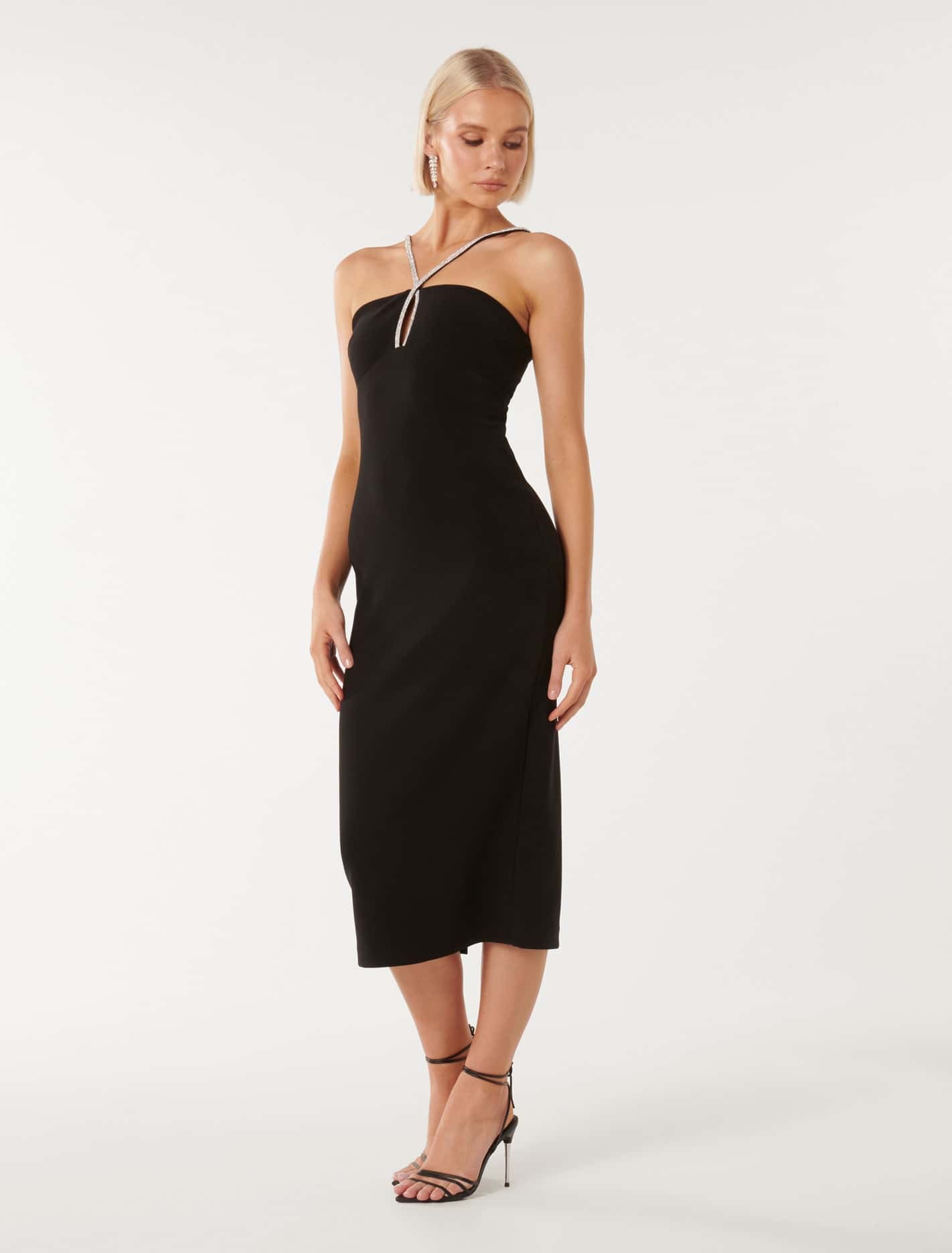 Jennifer Diamante Bodycon Dress Black