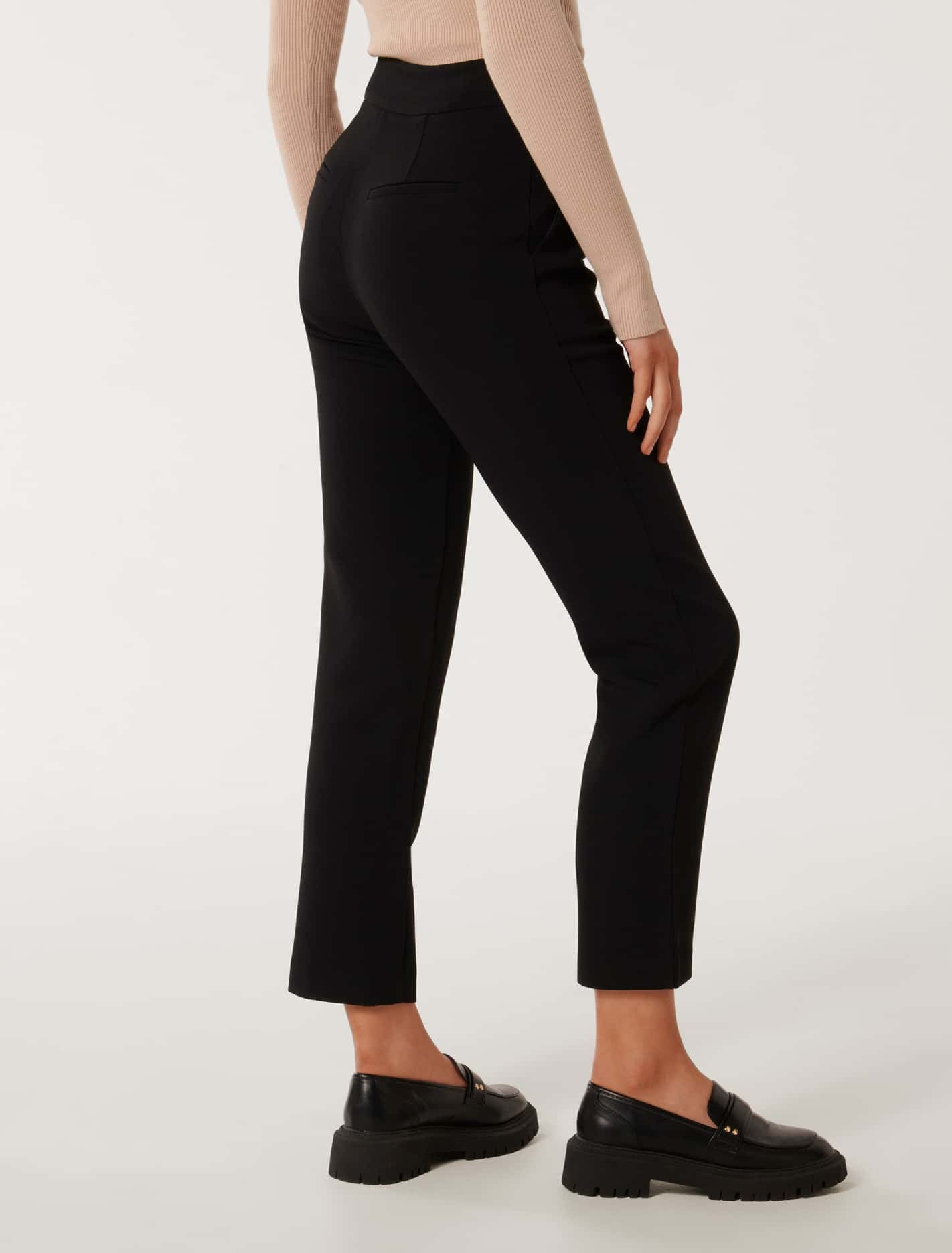 Kylie Button Cigarette Pant Black