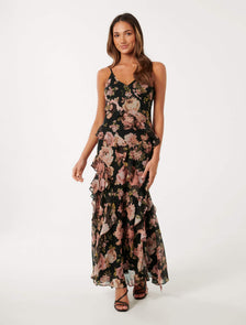 Poppy Petite Ruffle Gown Barkly Floral