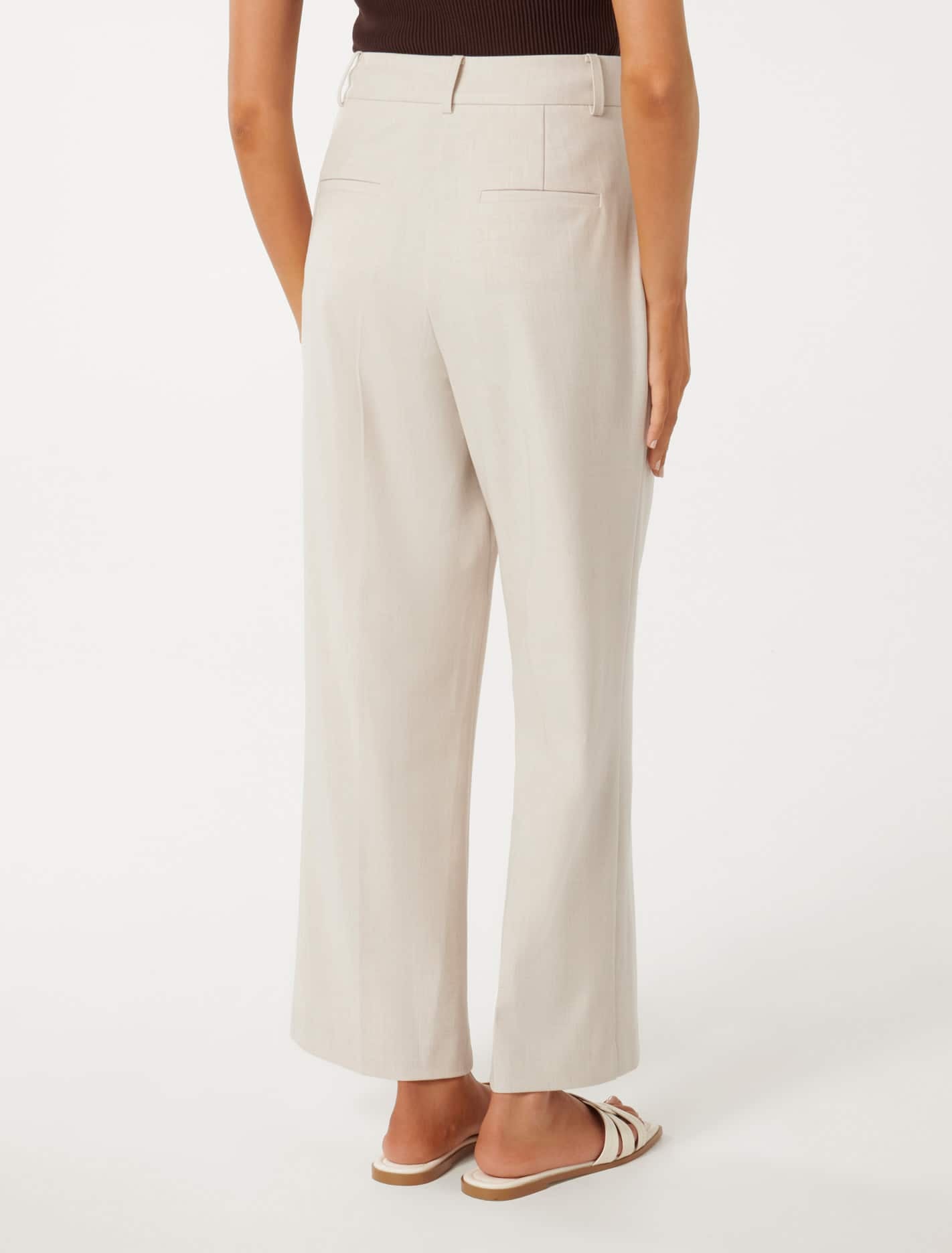 Ava Petite Straight Leg Pant Sandy Stone Suit