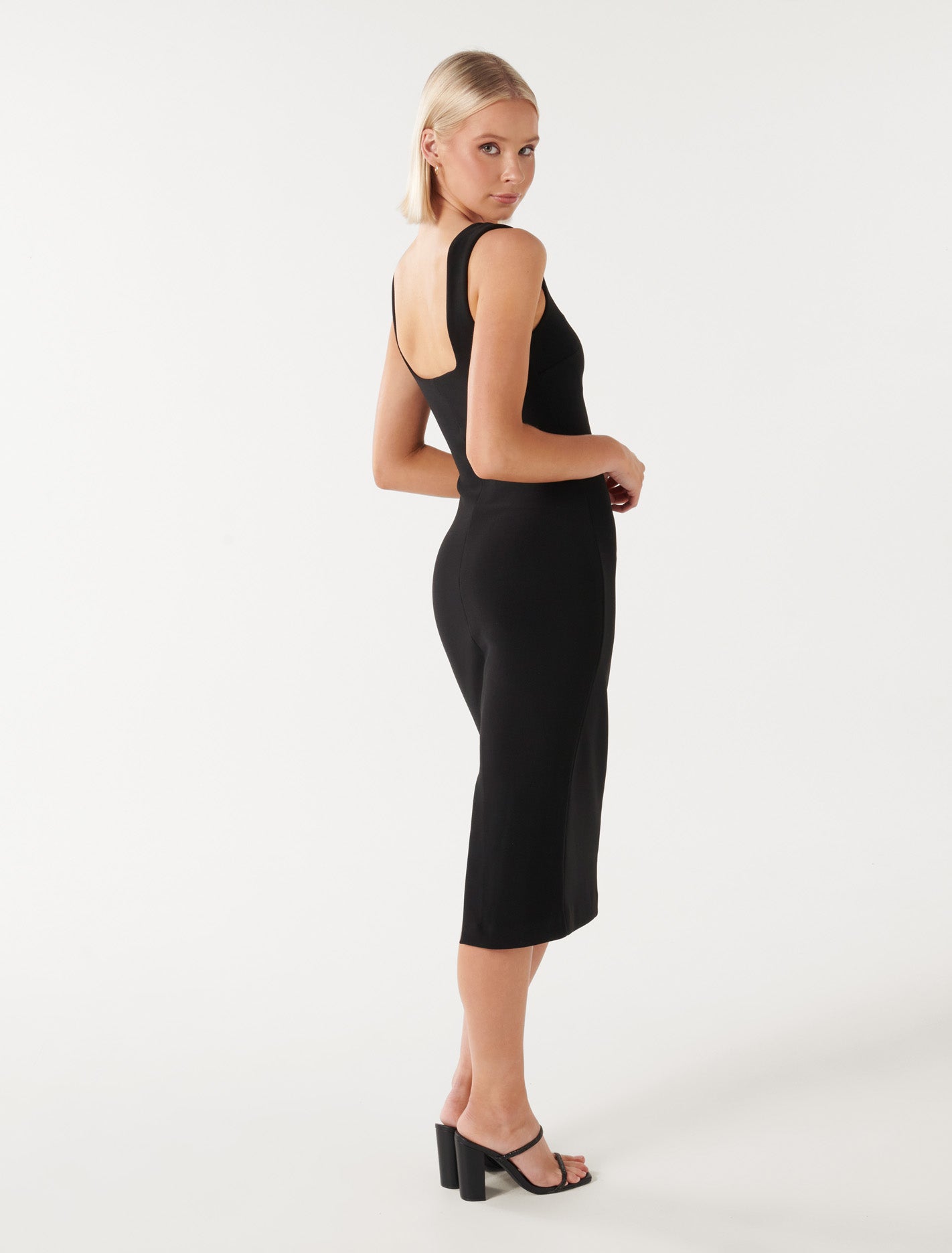Kerry Bodycon Midi Dress Black